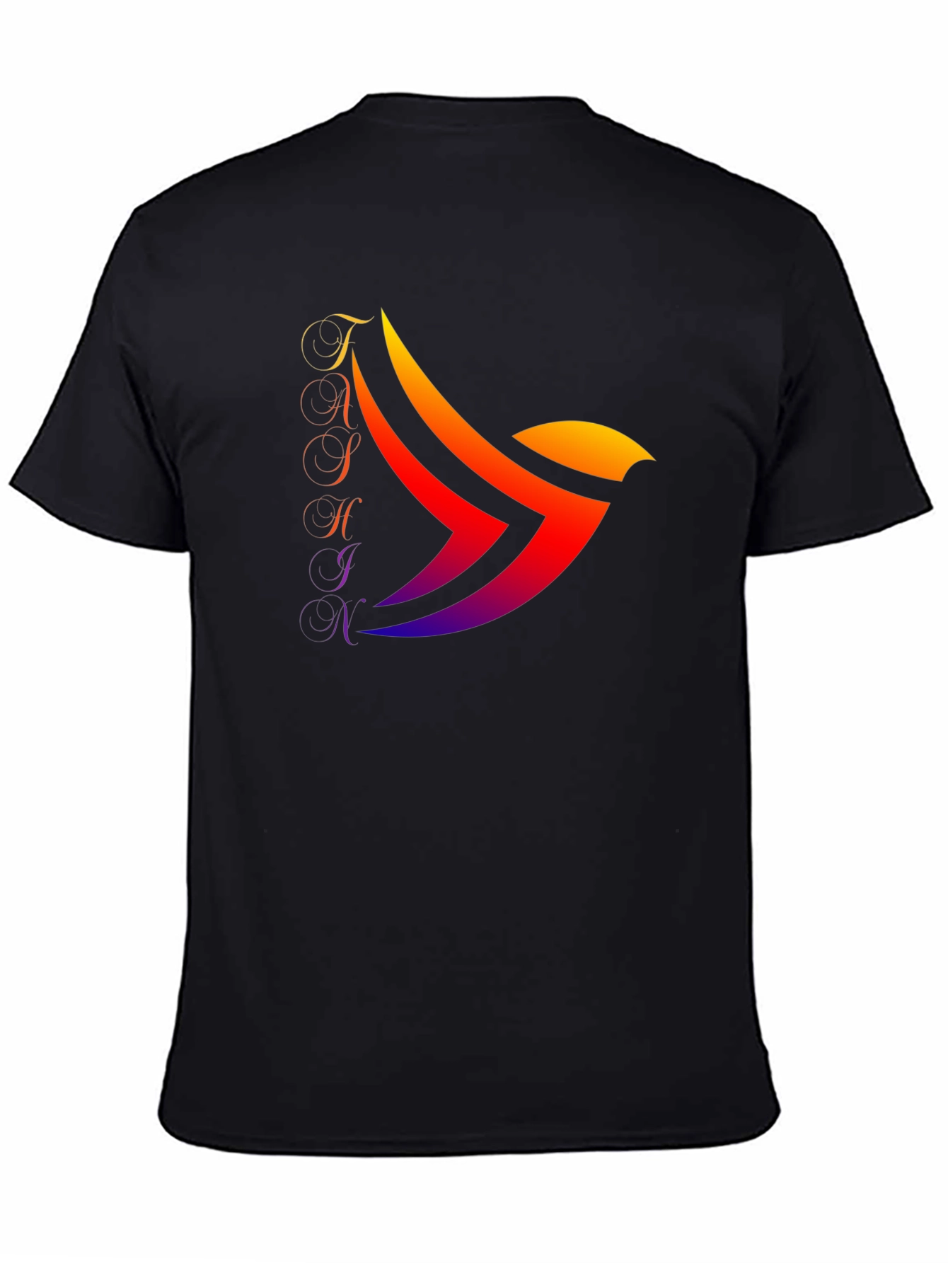 TATHINK Graphic Print Black T-Shirt