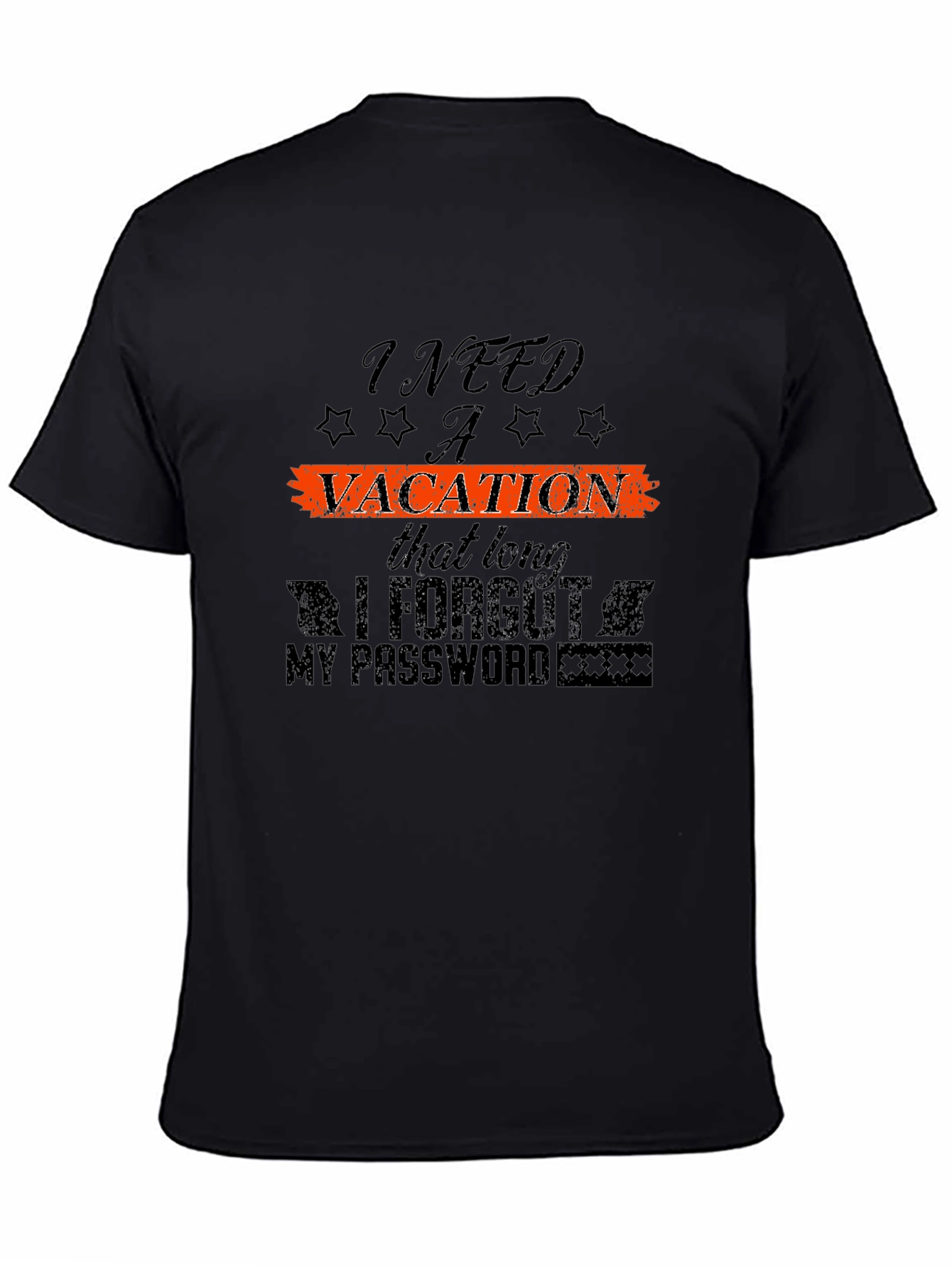 Vacation Mode T-Shirt - Black Graphic Tee