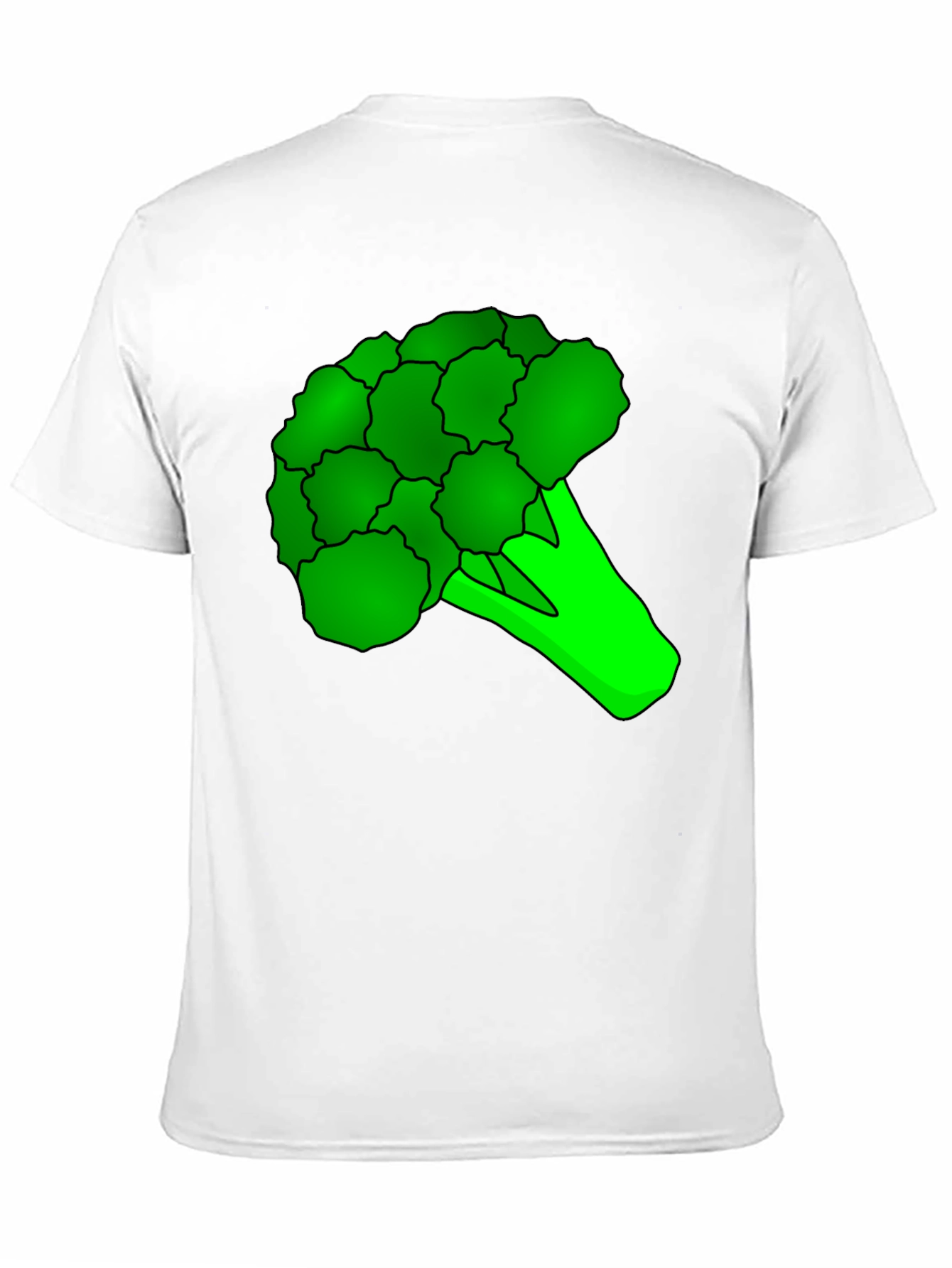 Broccoli Graphic Tee - Black Cotton T-Shirt