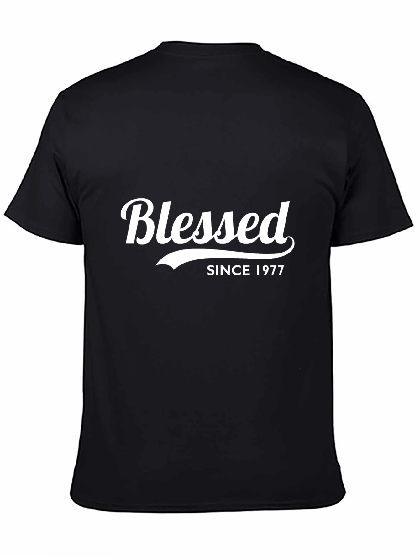 Blessed Since 1977 Black Tee