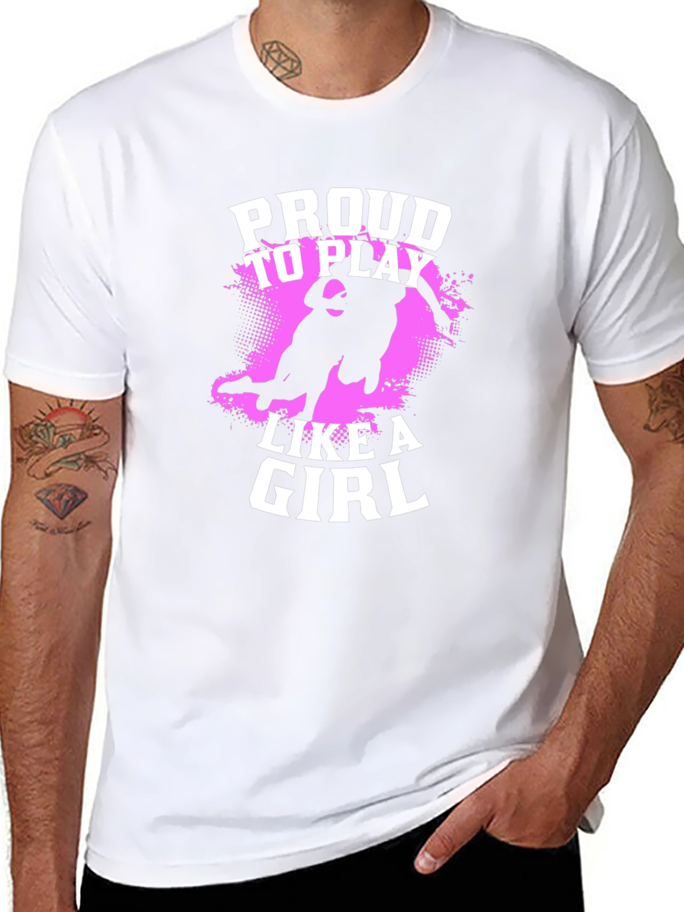 Proud To Play Like A Girl Black T-Shirt