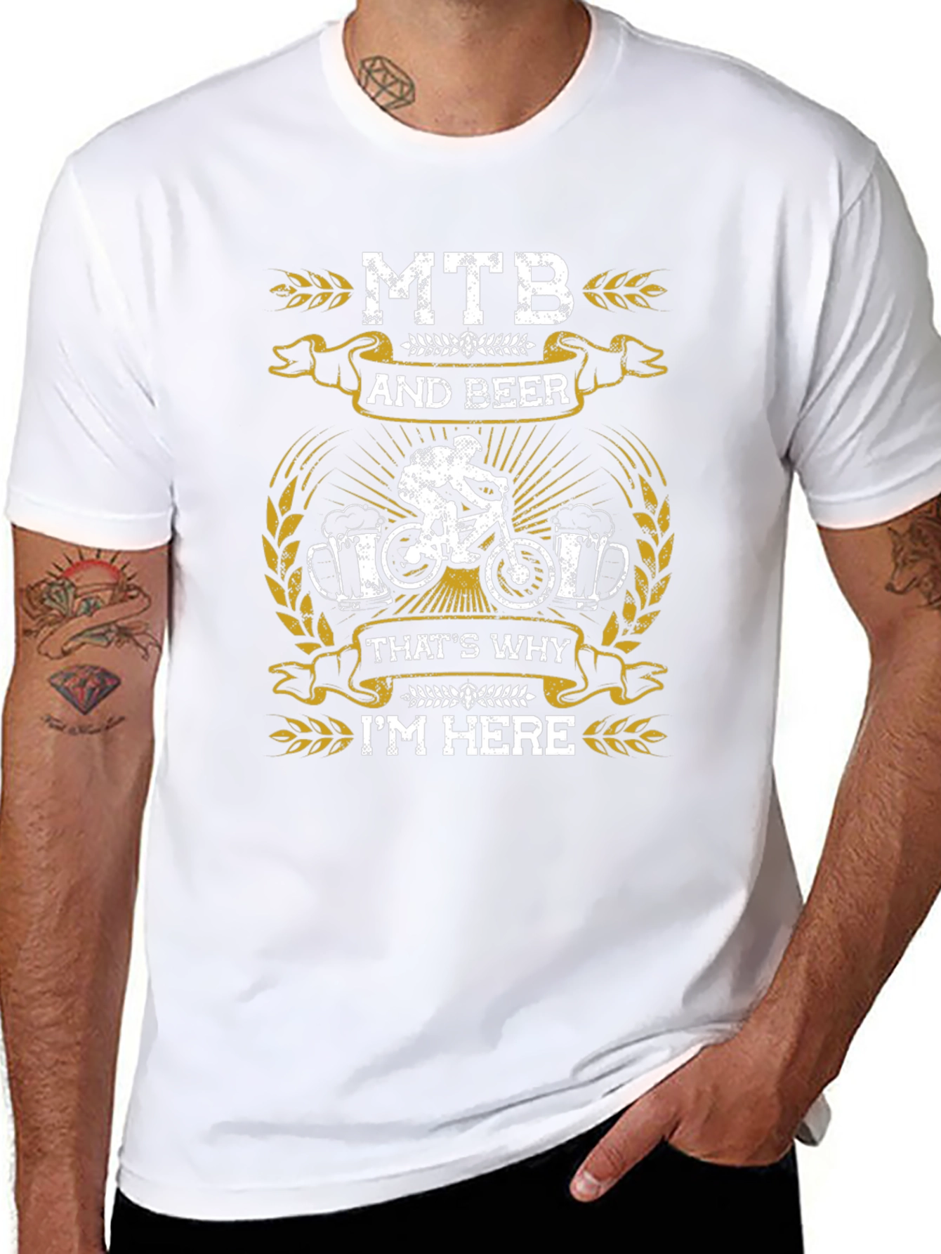 MTB and Beer Graphic T-Shirt