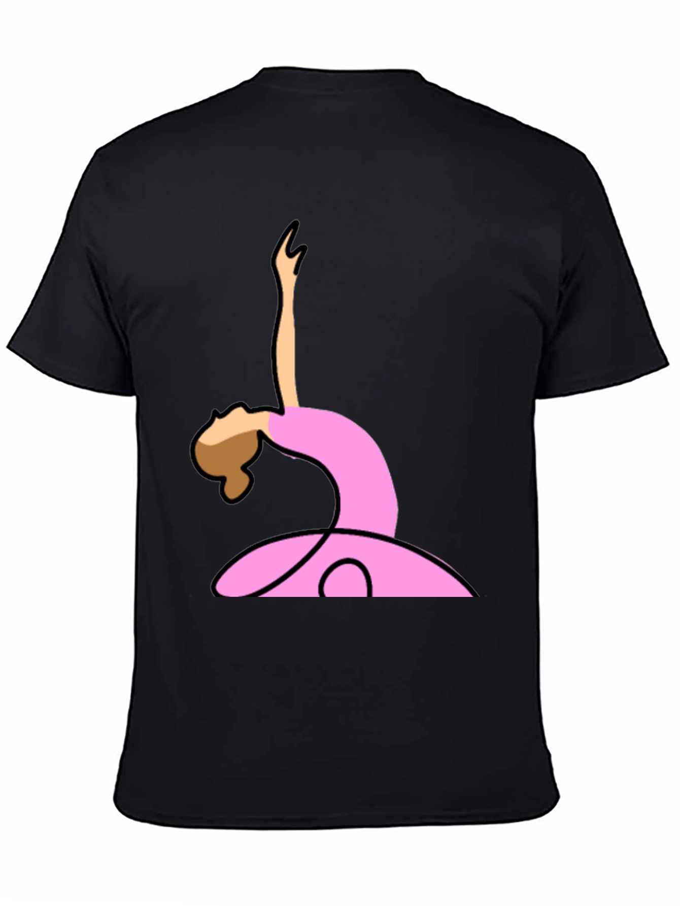 Ballerina Graphic Tee - Black Cotton T-Shirt
