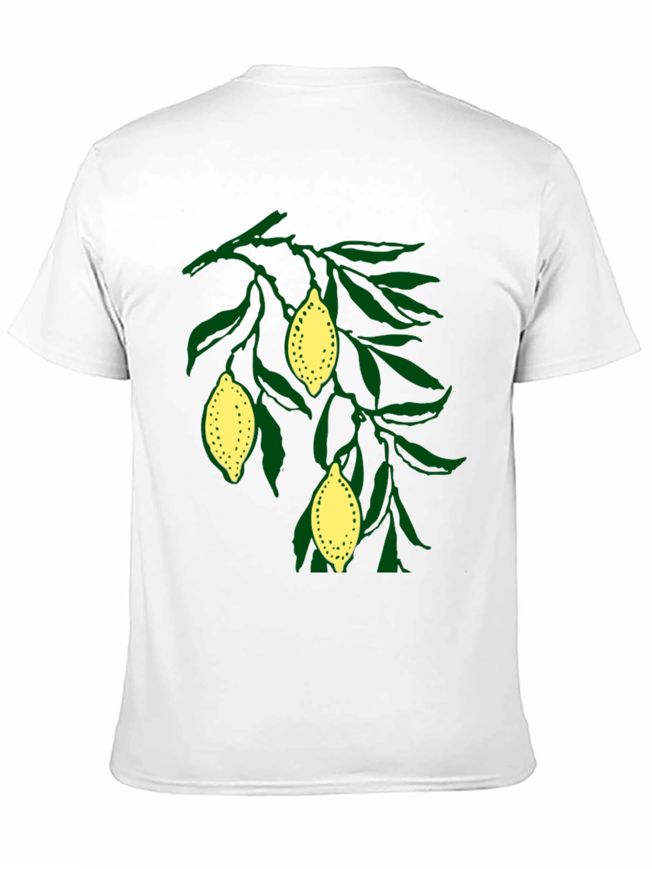 Lemon Branch Graphic Tee - Casual Black T-Shirt