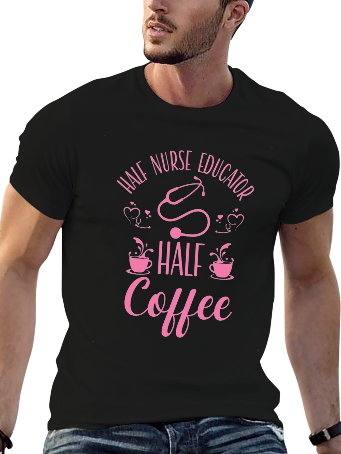 Half Nurse Educator Half Coffee T-Shirt
