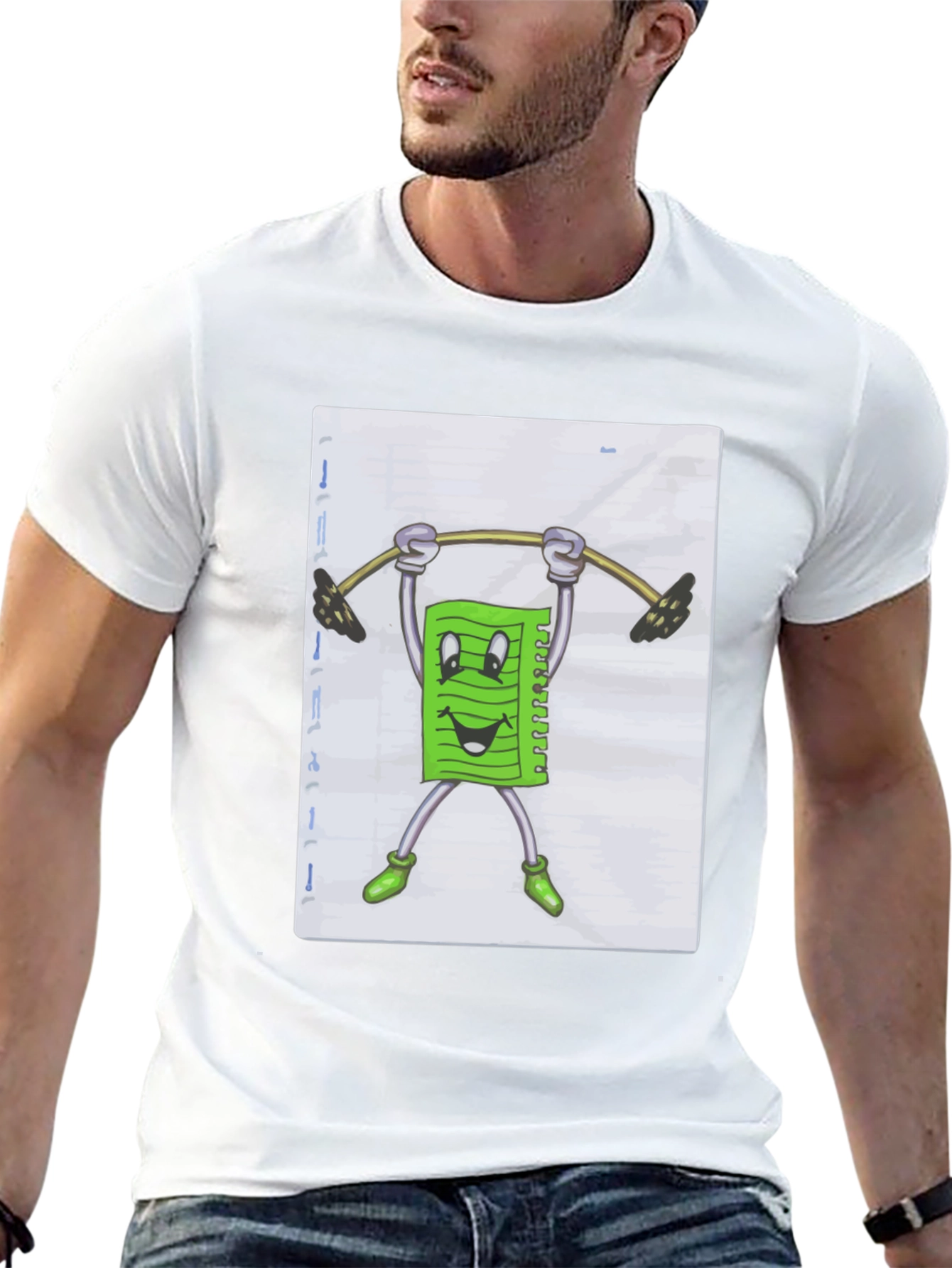 Funny Workout T-Shirt - Paper Lifting Weights