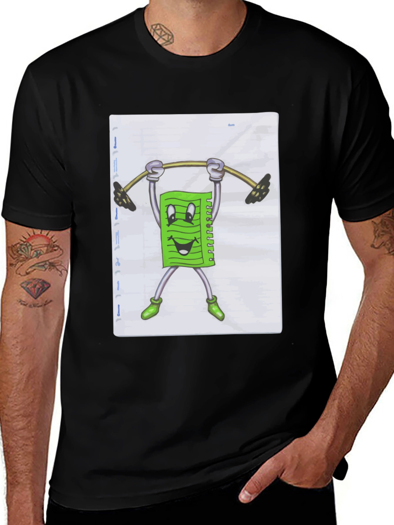Funny Workout T-Shirt - Paper Lifting Weights