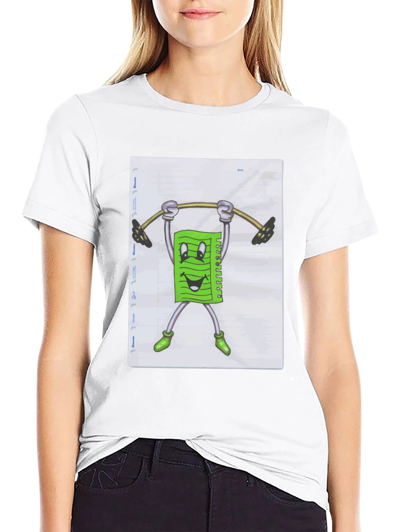 Funny Workout T-Shirt - Paper Lifting Weights