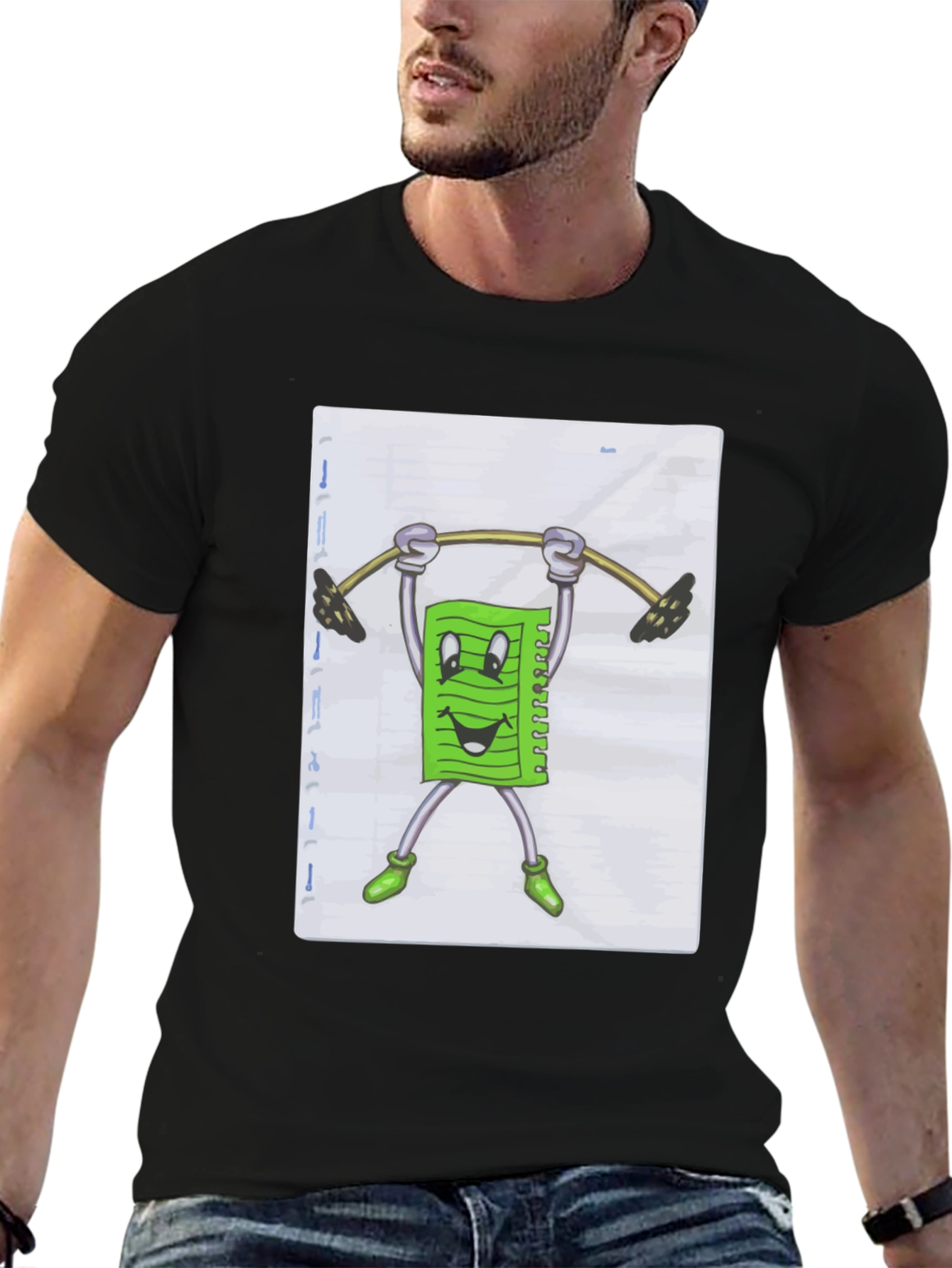 Funny Workout T-Shirt - Paper Lifting Weights