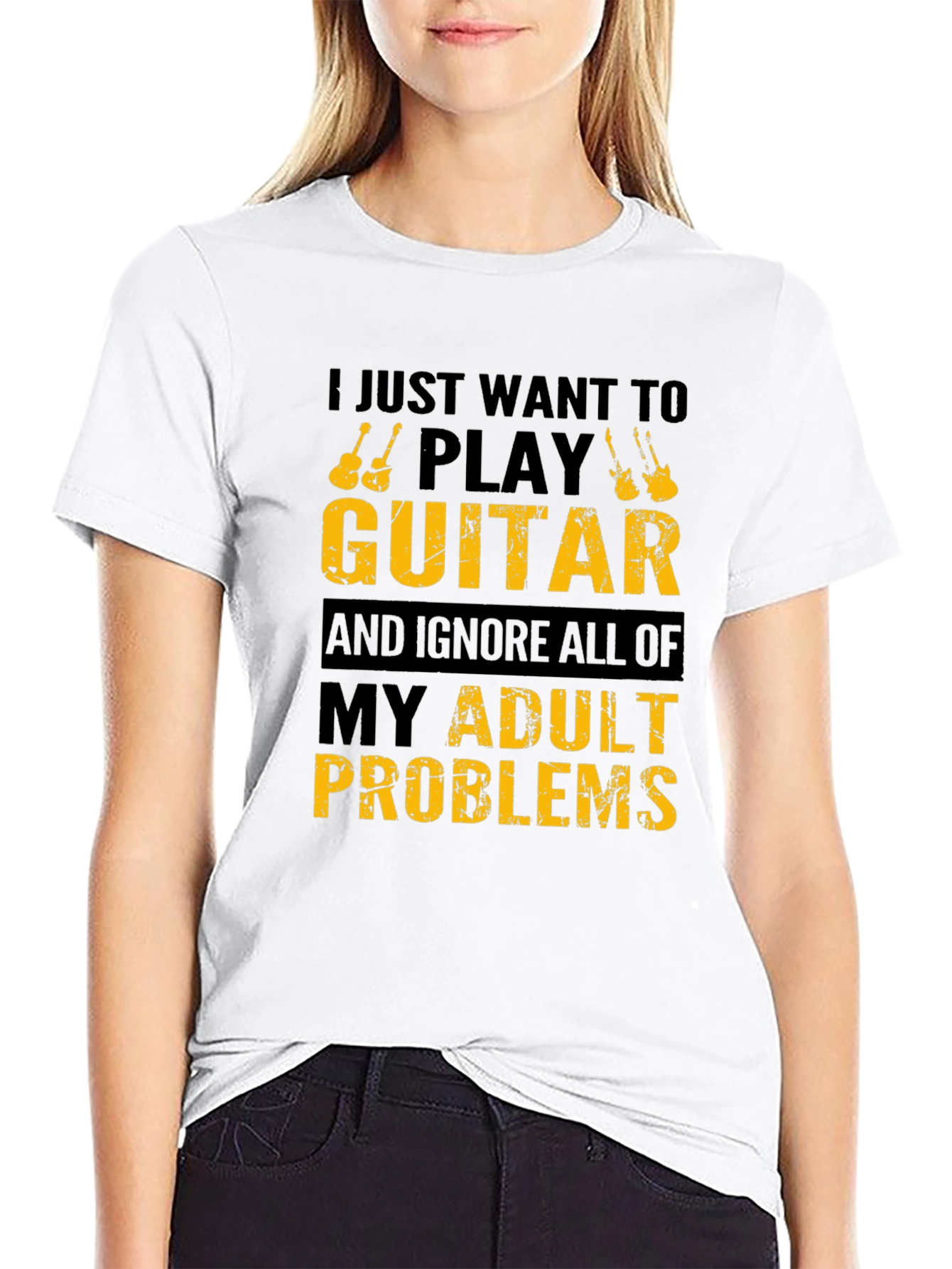 Guitar Player T-Shirt - Adulting Problems Tee