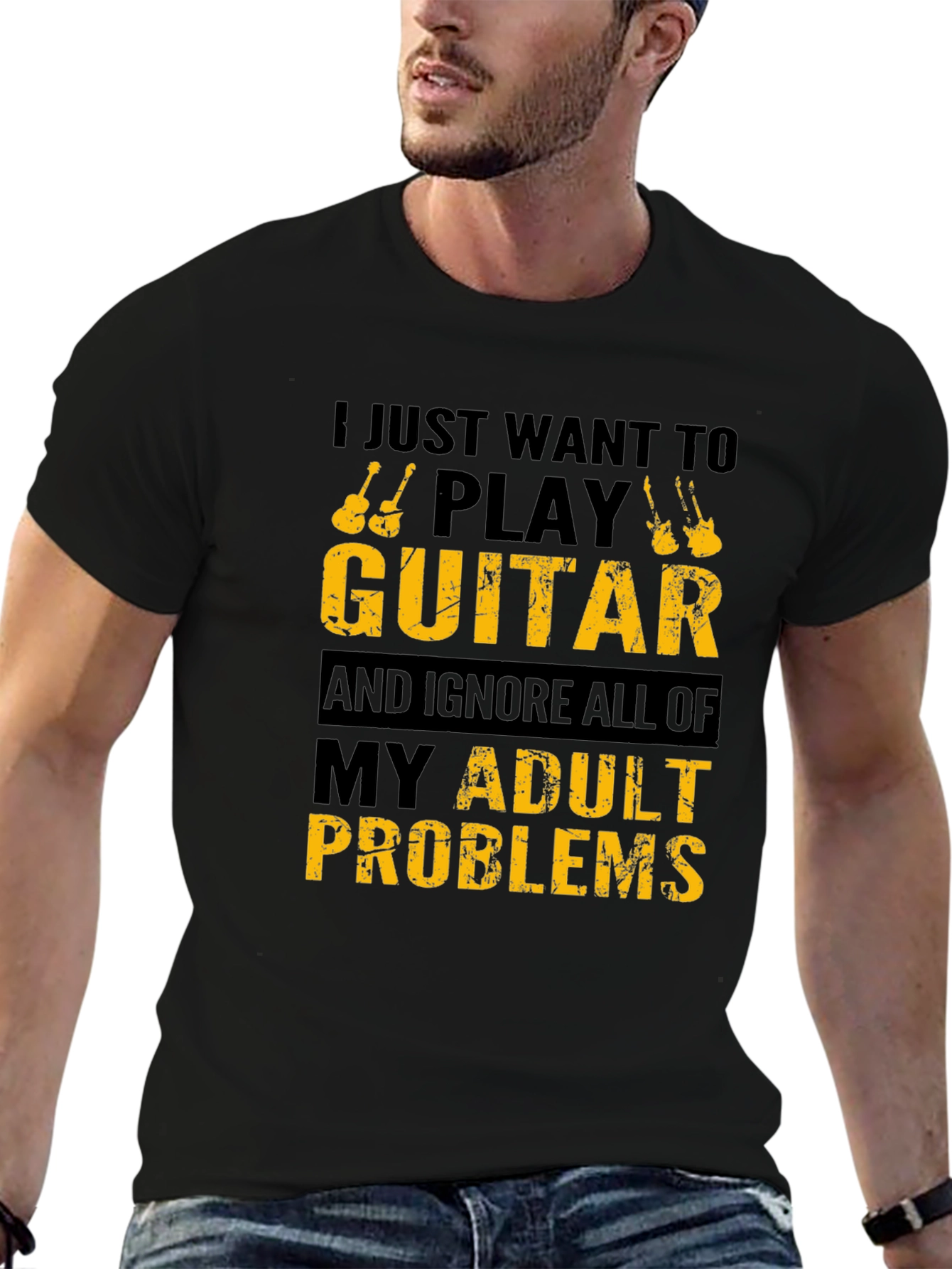 Guitar Player T-Shirt - Adulting Problems Tee