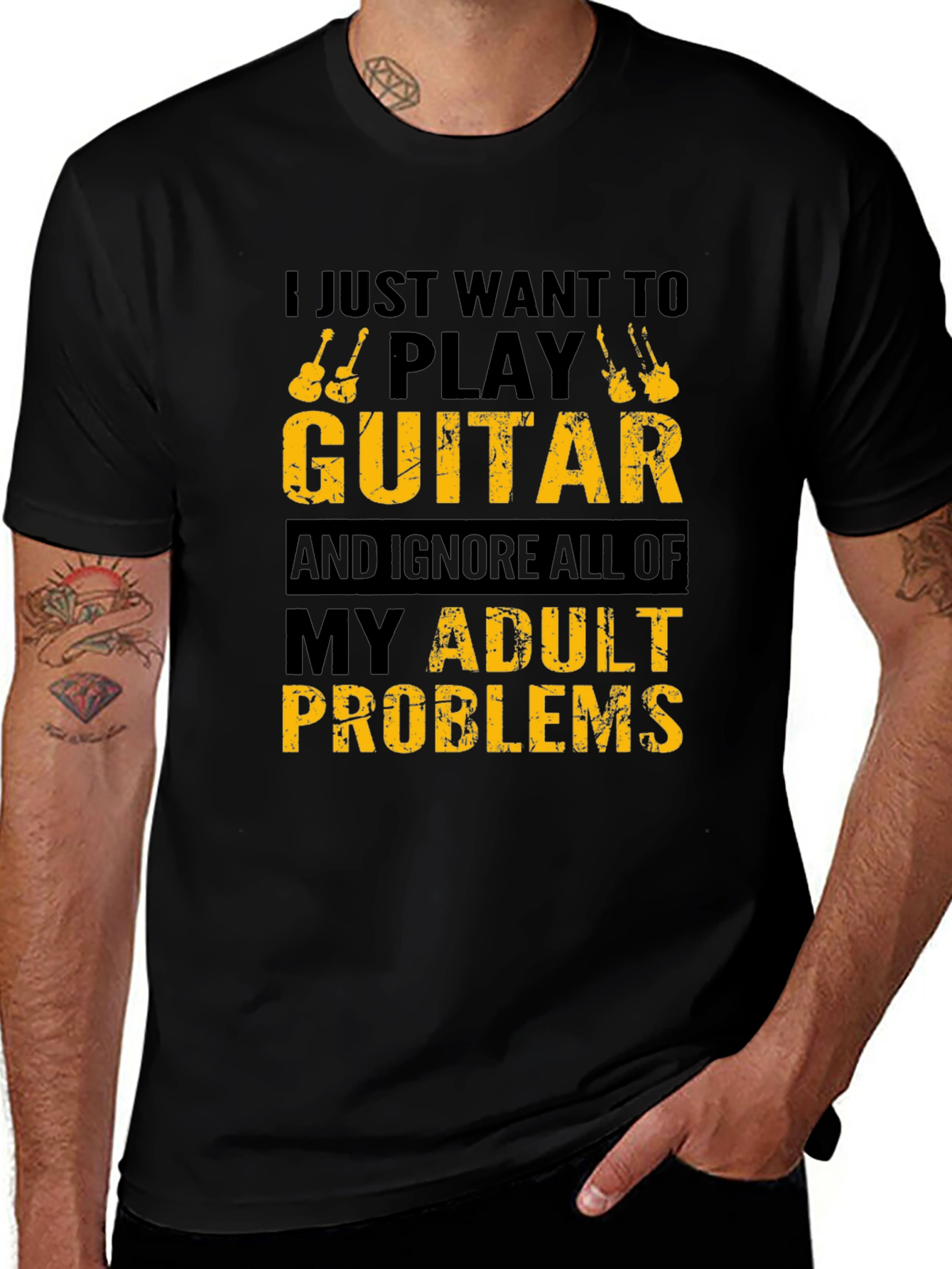 Guitar Player T-Shirt - Adulting Problems Tee