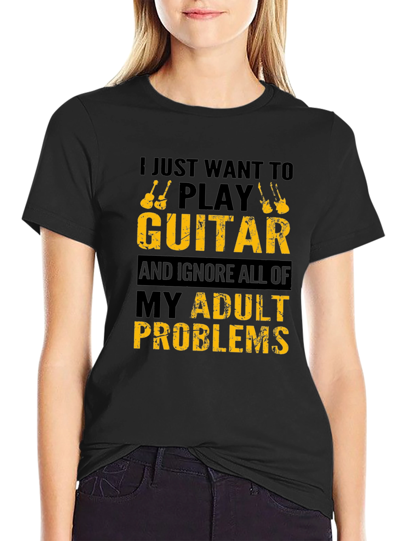 Guitar Player T-Shirt - Adulting Problems Tee