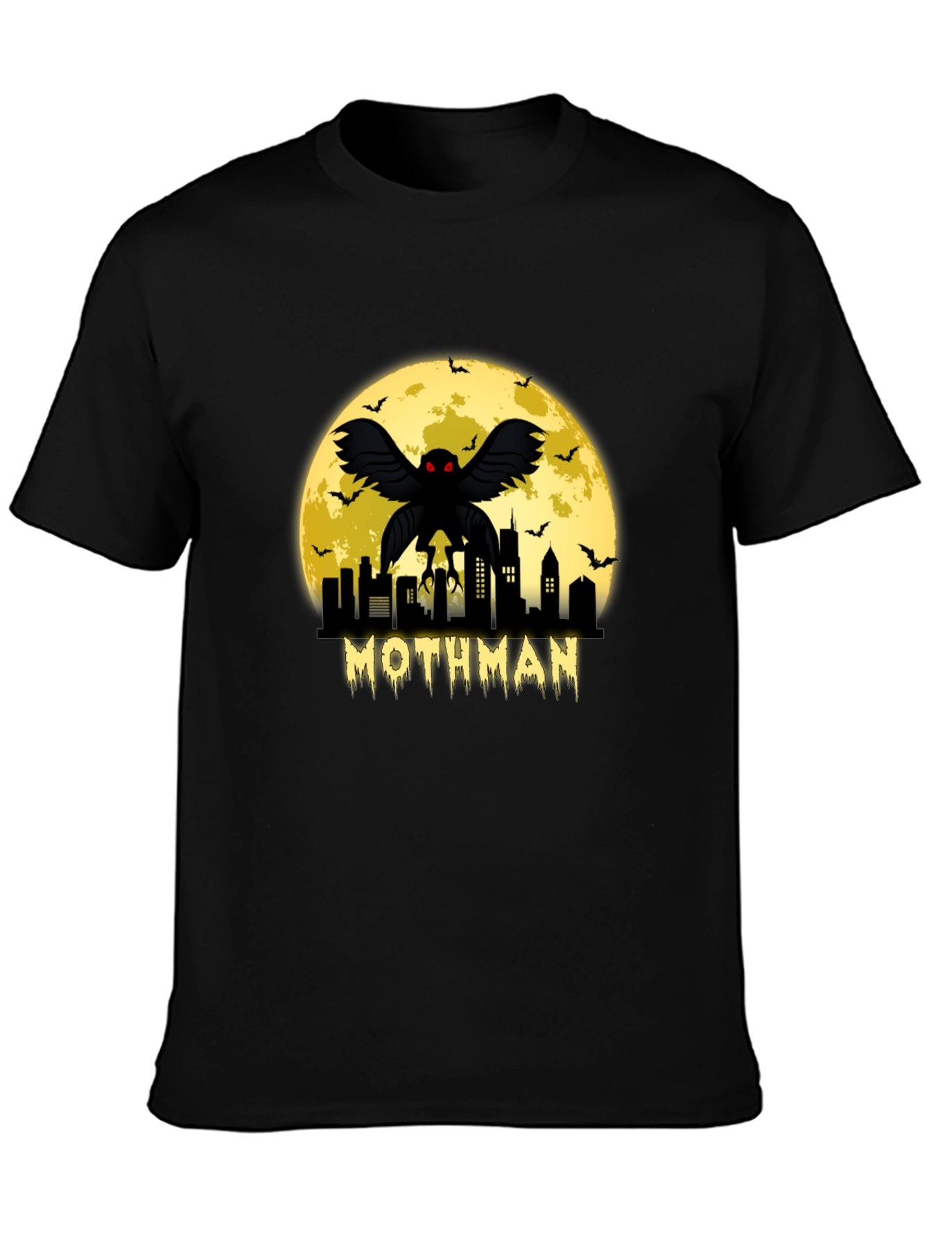 Mothman Cityscape Graphic T-Shirt