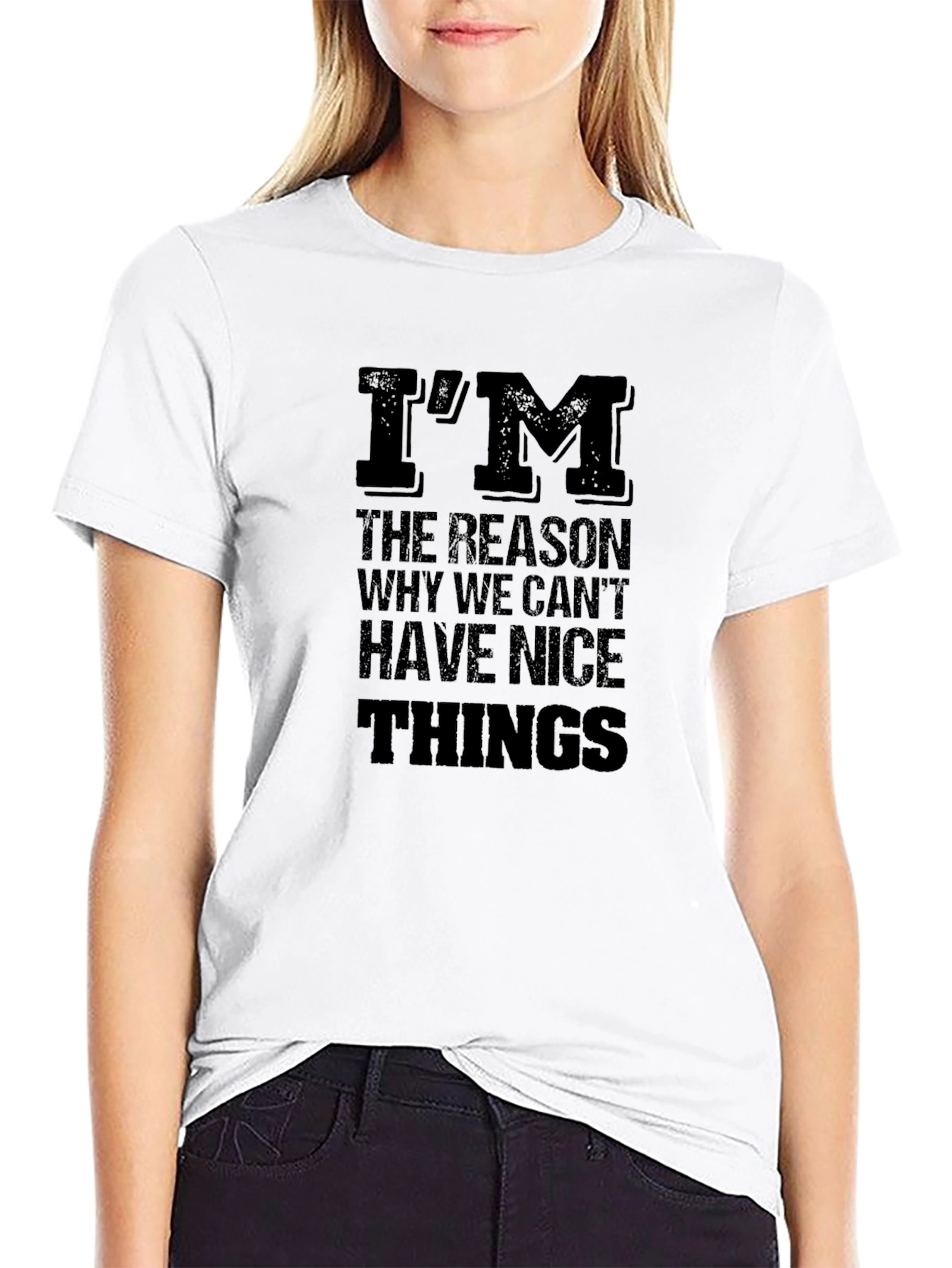 Im the Reason Funny Black T-Shirt