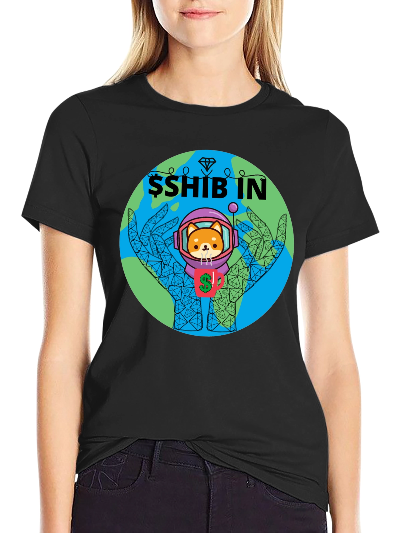 Shiba Inu Astronaut Graphic Tee - Crypto Doge
