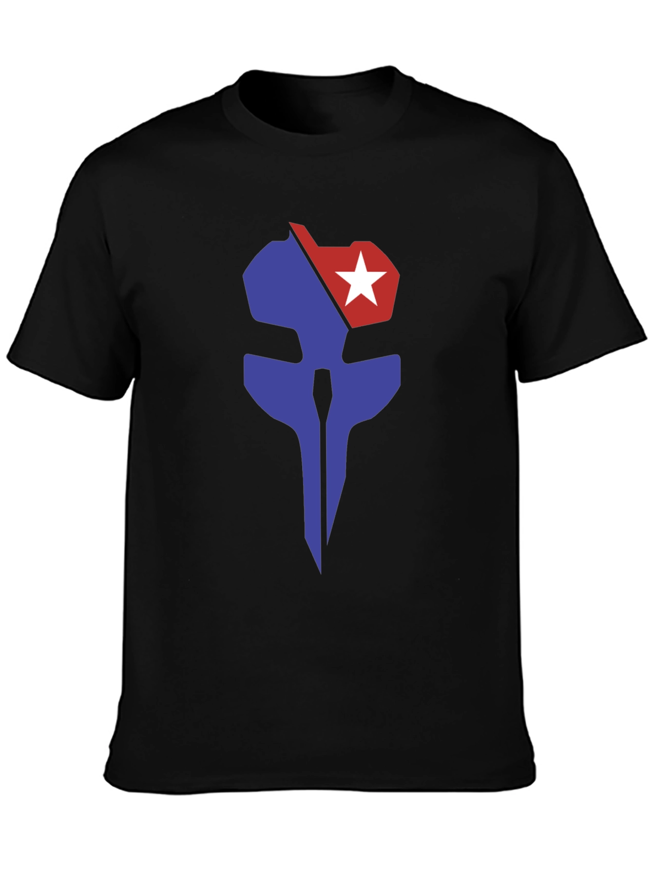 Graphic Print Tee - Blue & Red Emblem