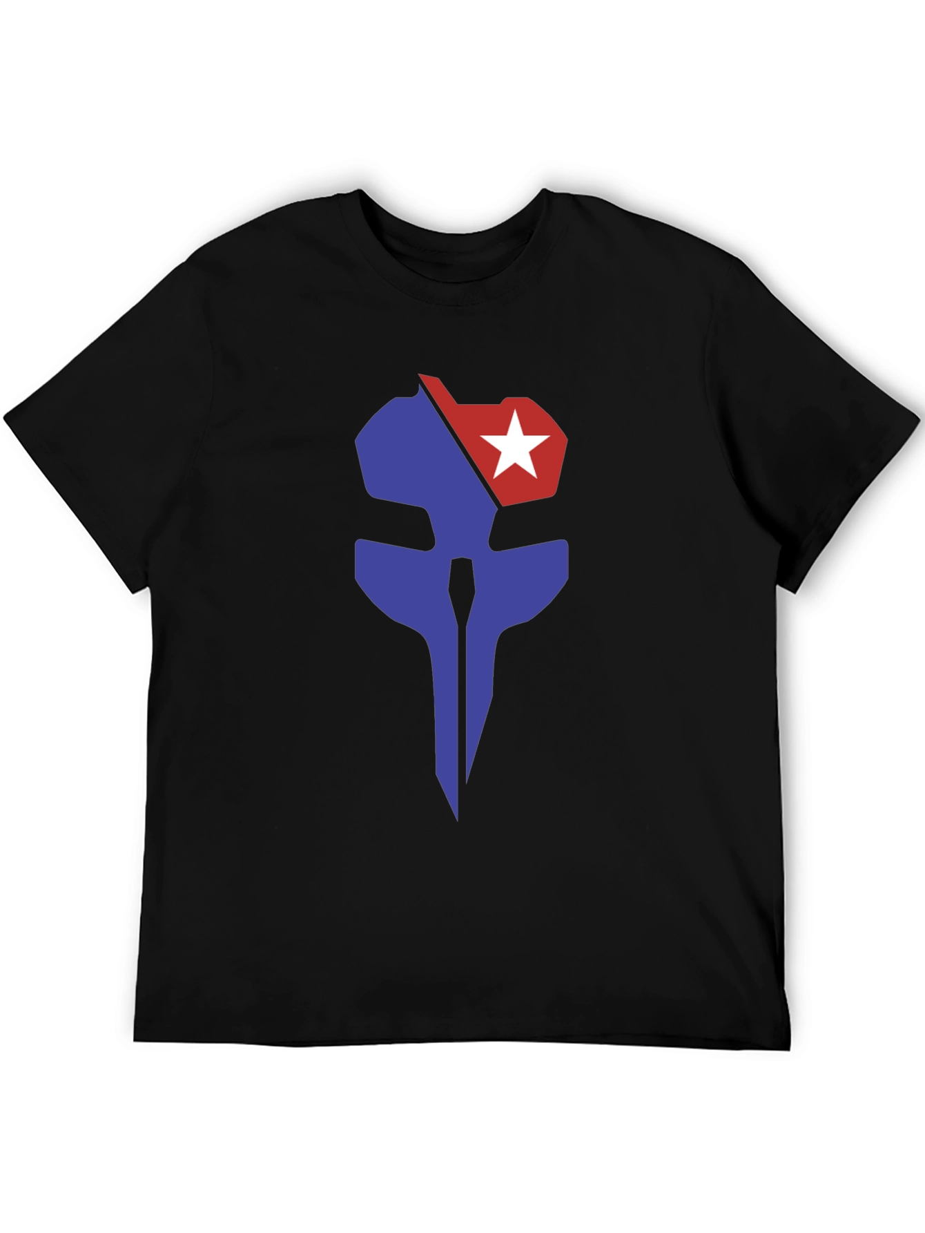 Graphic Print Tee - Blue & Red Emblem