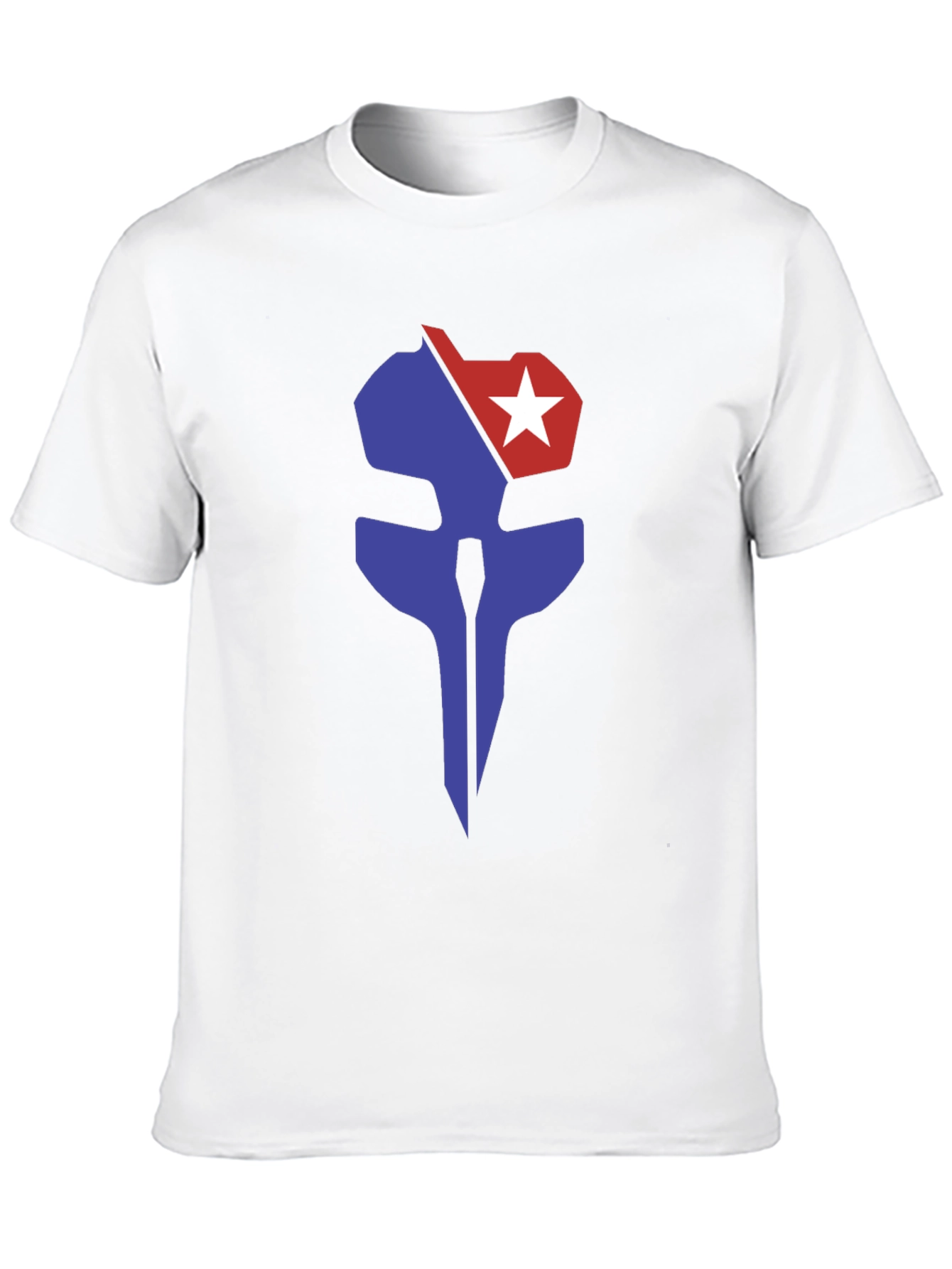 Graphic Print Tee - Blue & Red Emblem