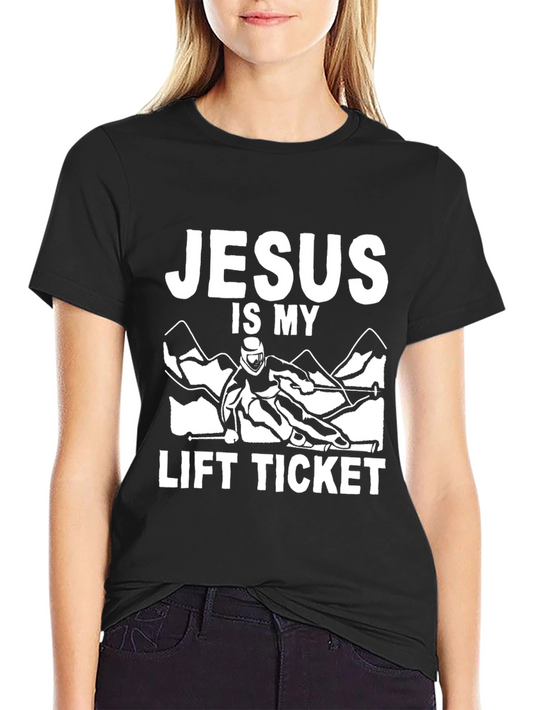 Jesus is My Lift Ticket Black T-Shirt