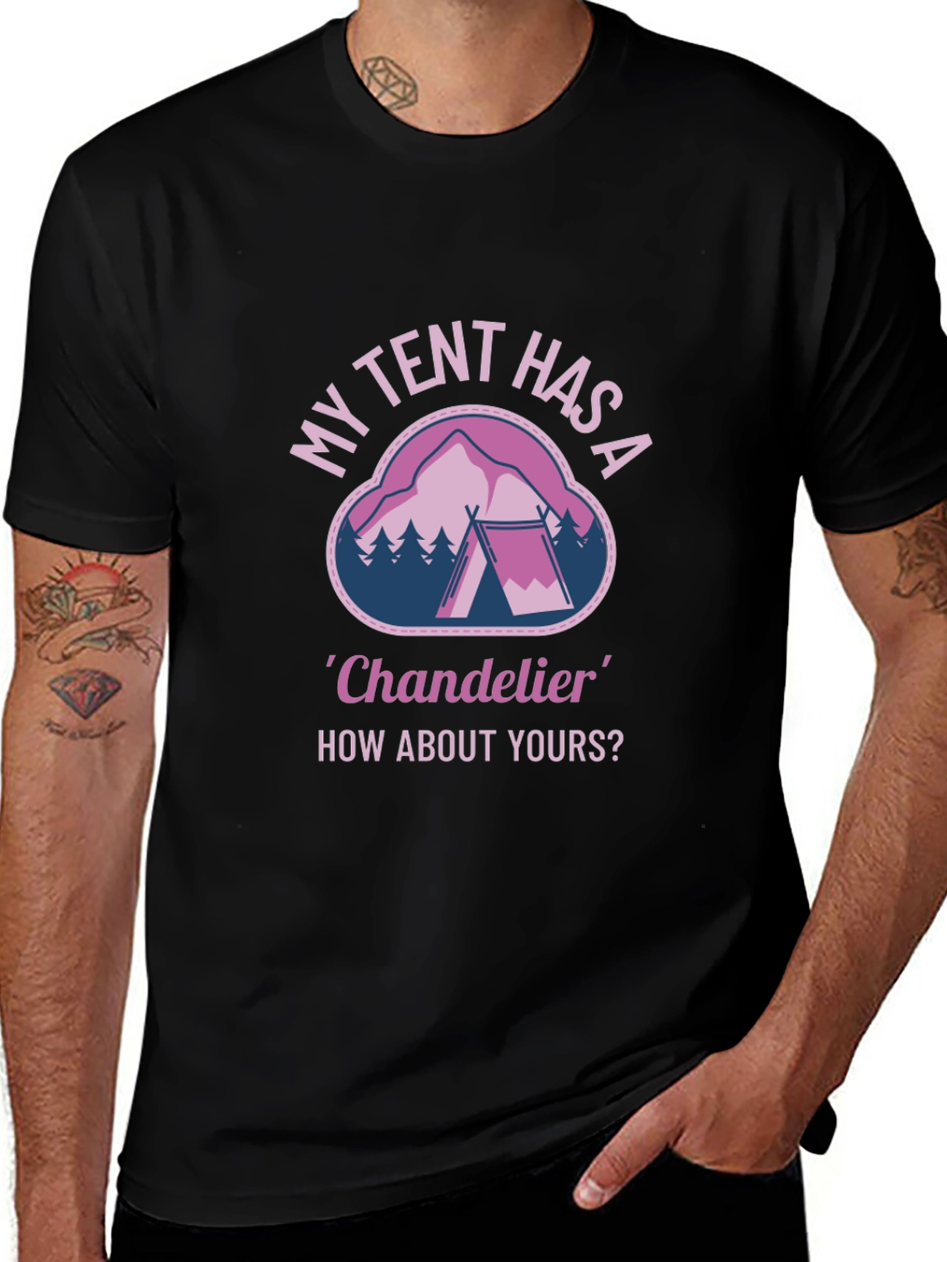 My Tent Has A Chandelier Graphic T-Shirt