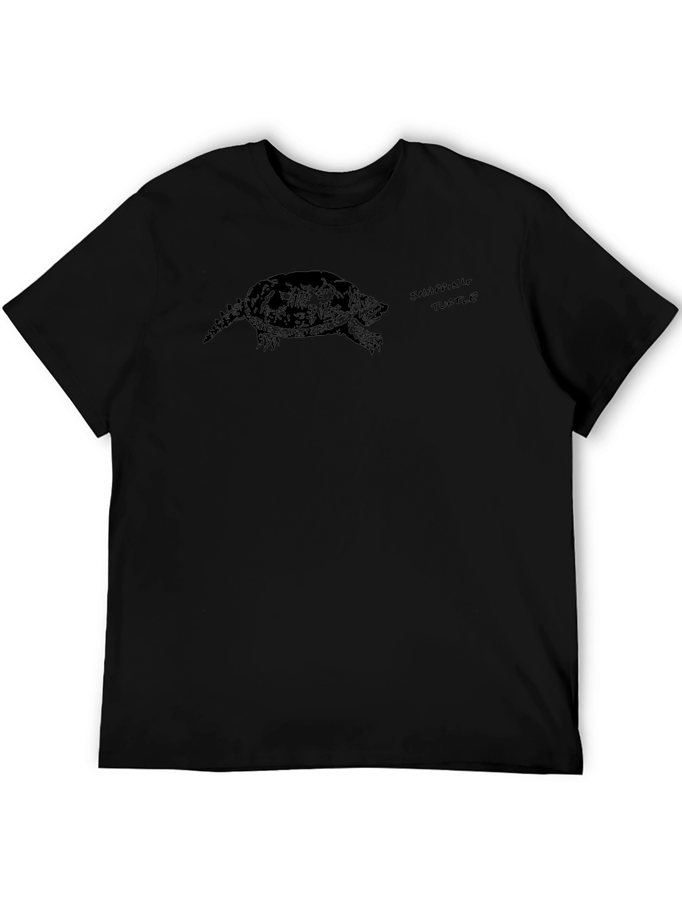 Snapping Turtle Graphic Tee - Black Casual Shirt