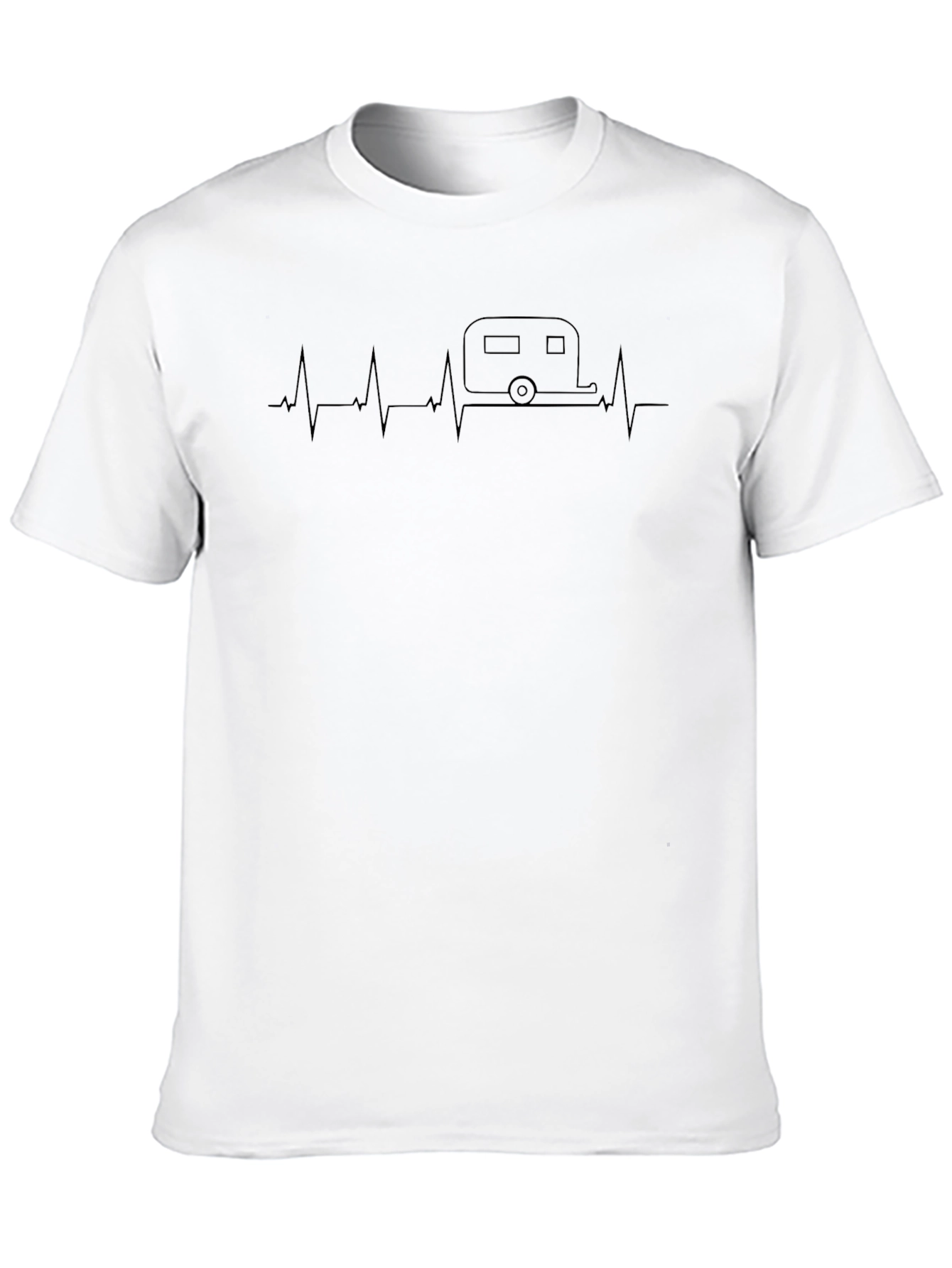 Camper Heartbeat T-Shirt - Road Trip Ready!
