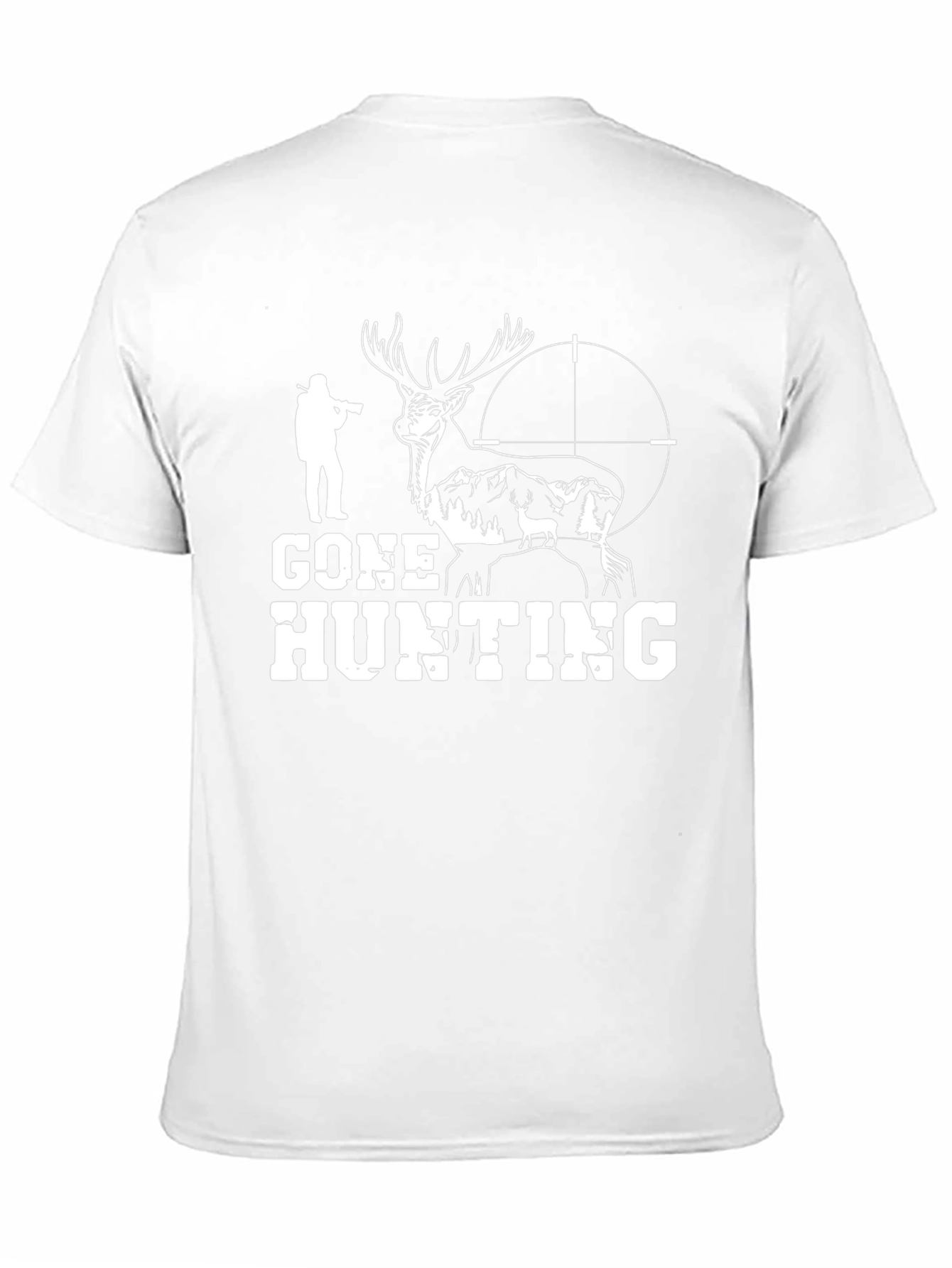 Gone Hunting Black T-Shirt - Deer Graphic Tee