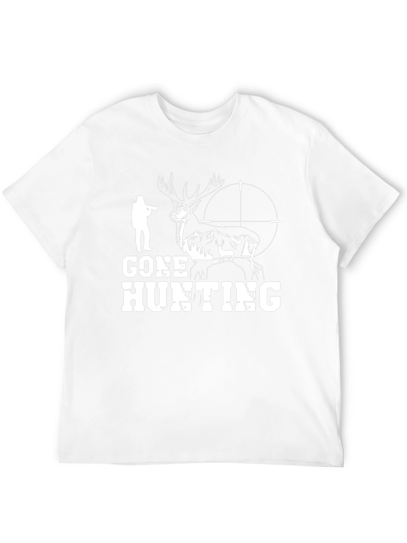 Gone Hunting Black T-Shirt - Deer Graphic Tee