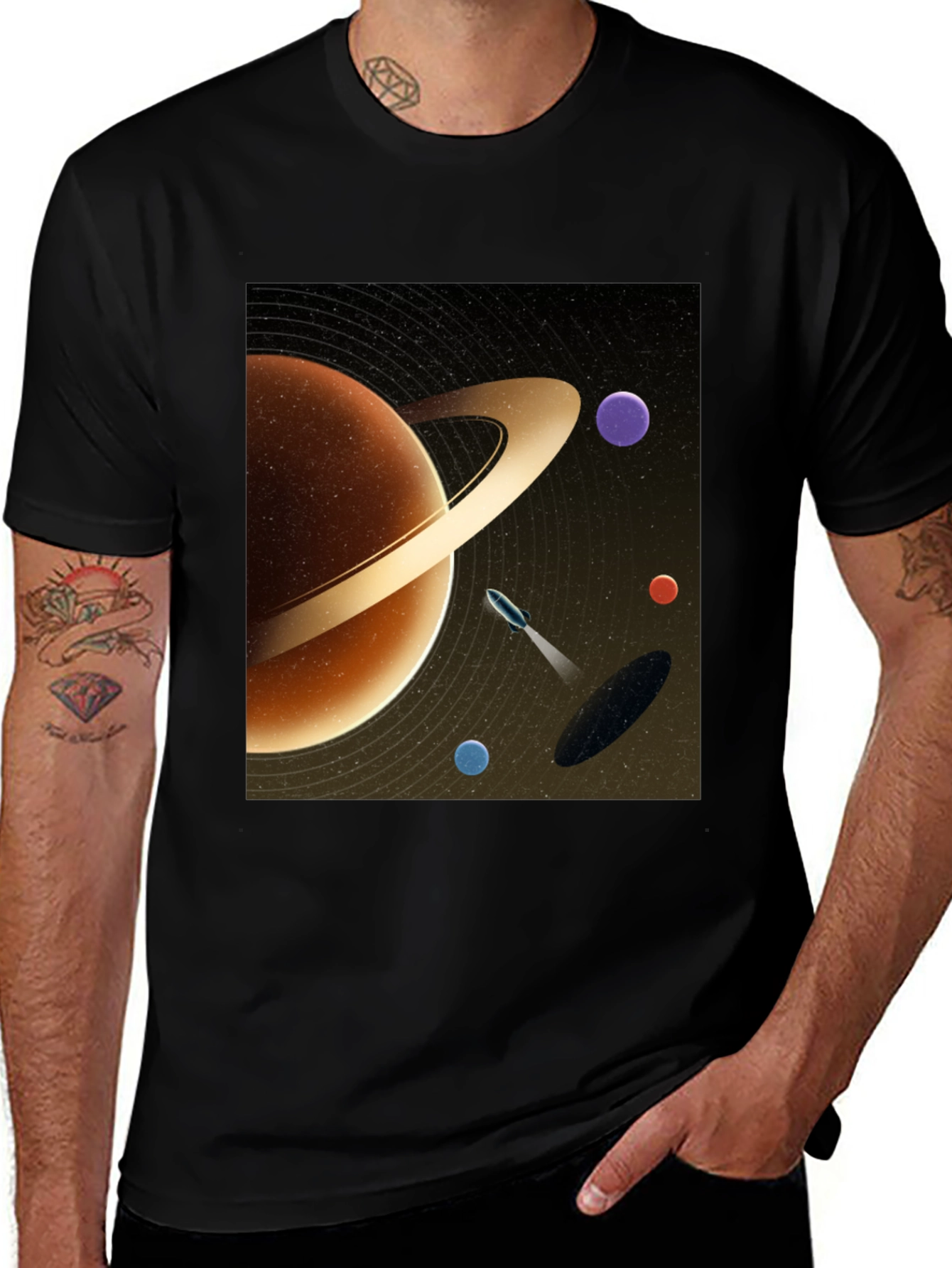 Cosmic Saturn Graphic Tee - Space Adventure