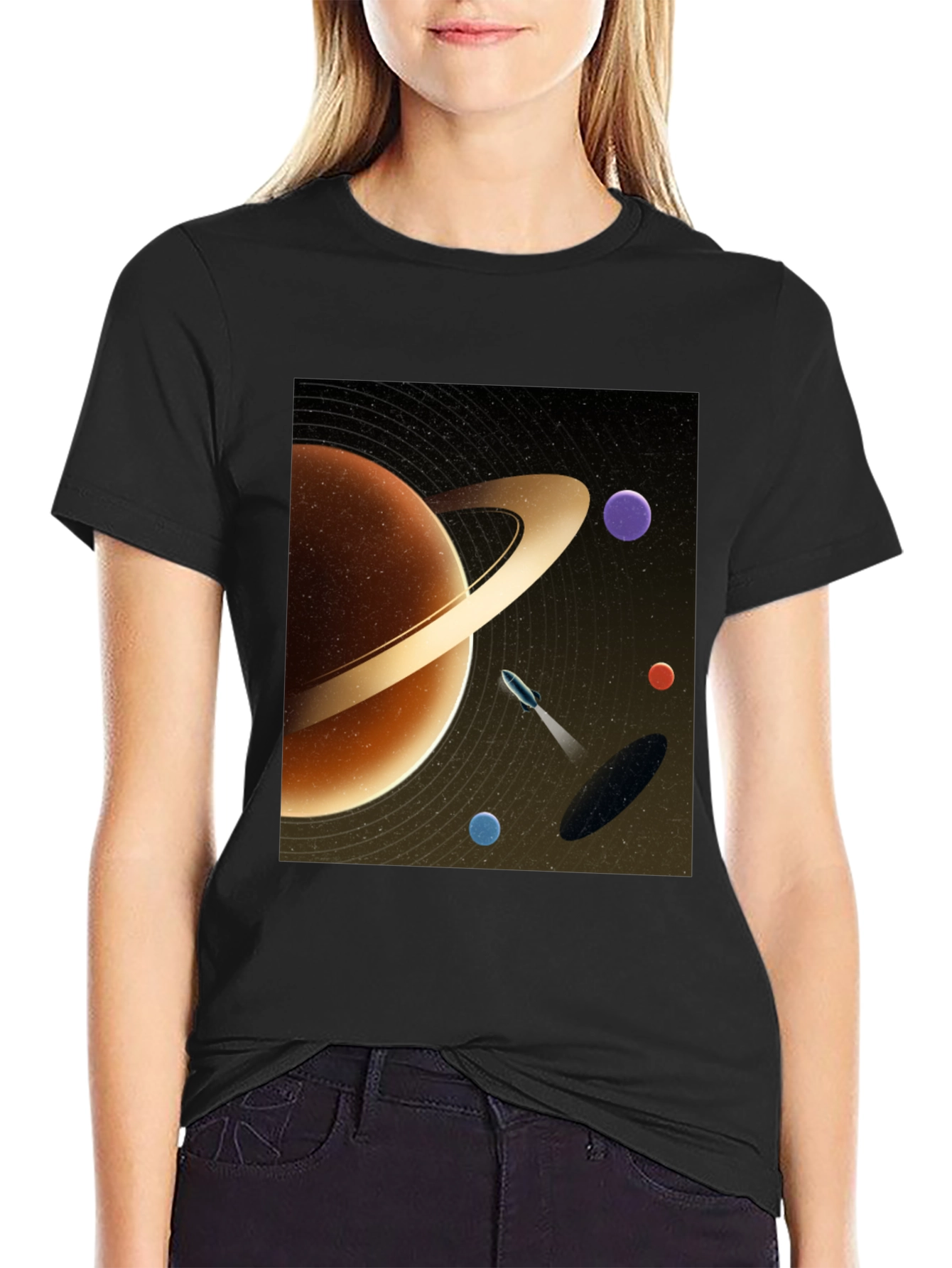 Cosmic Saturn Graphic Tee - Space Adventure