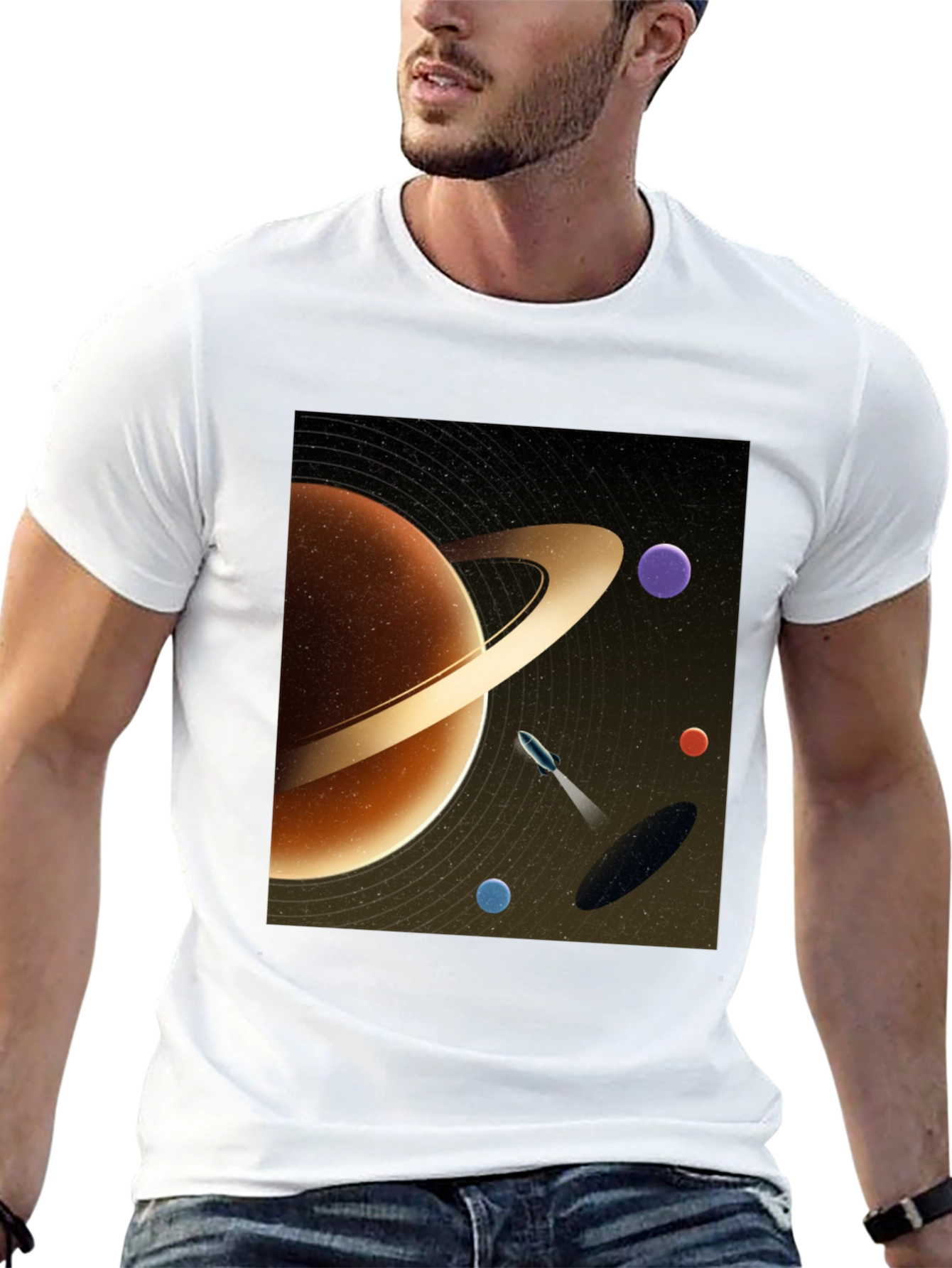 Cosmic Saturn Graphic Tee - Space Adventure