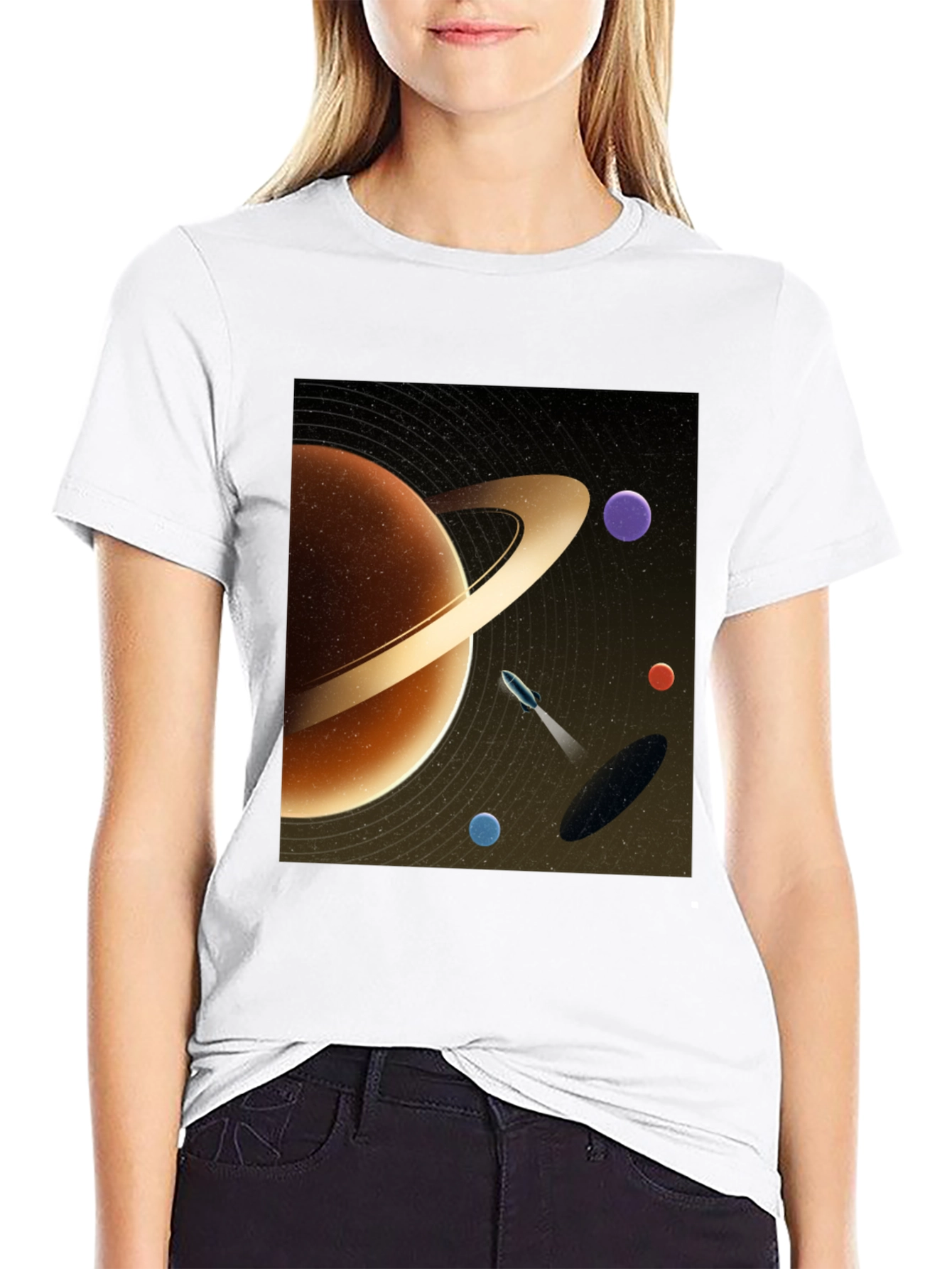 Cosmic Saturn Graphic Tee - Space Adventure