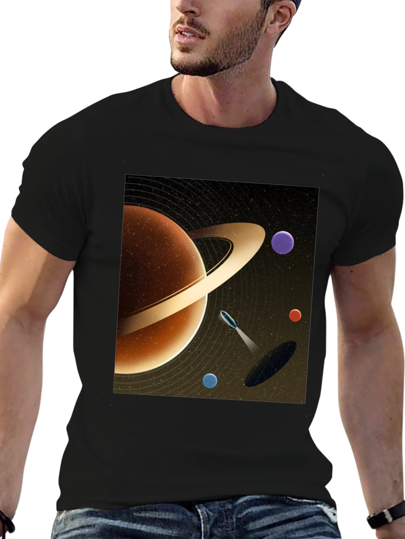 Cosmic Saturn Graphic Tee - Space Adventure