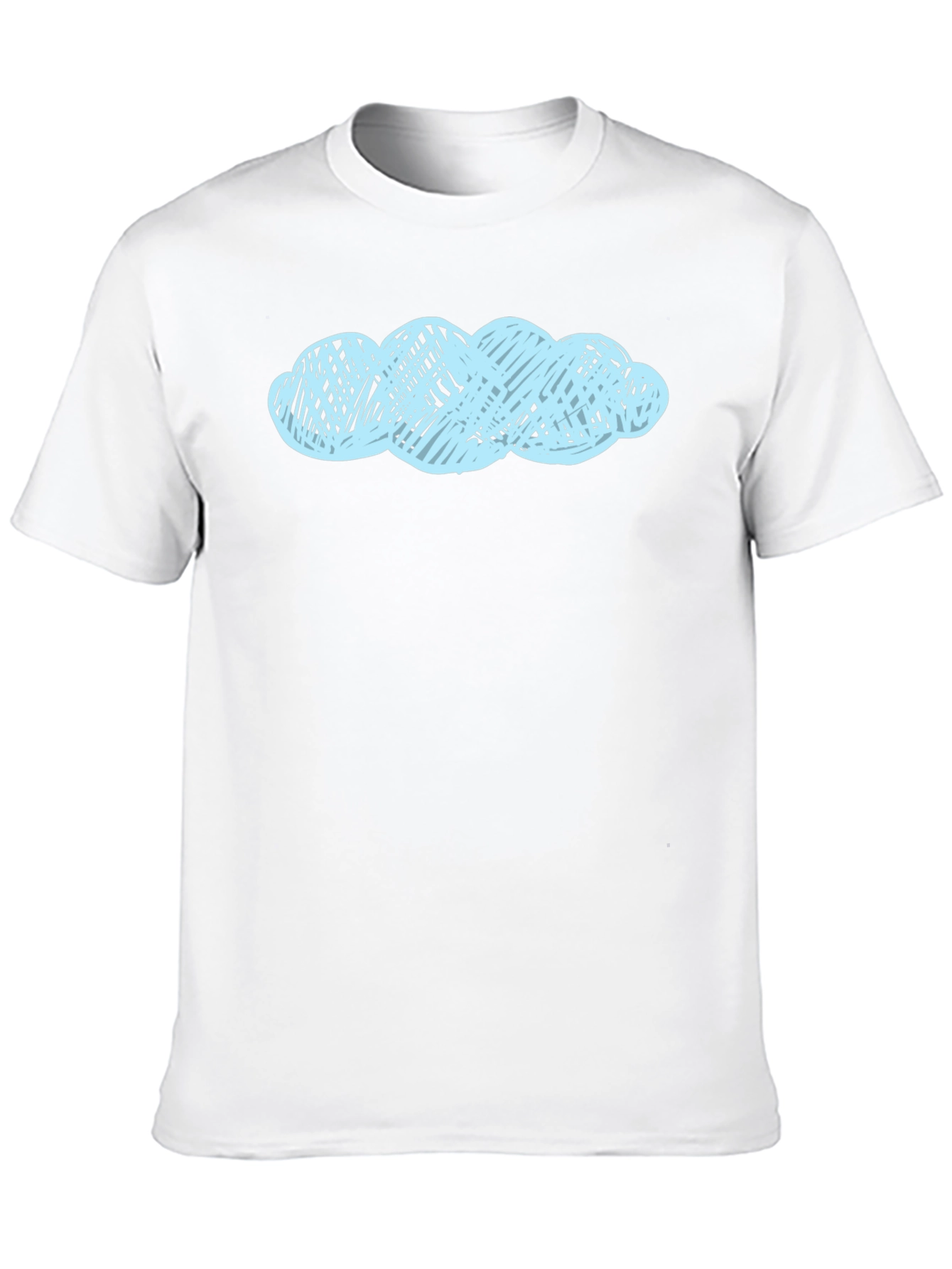 Black T-Shirt with Cloud Design
