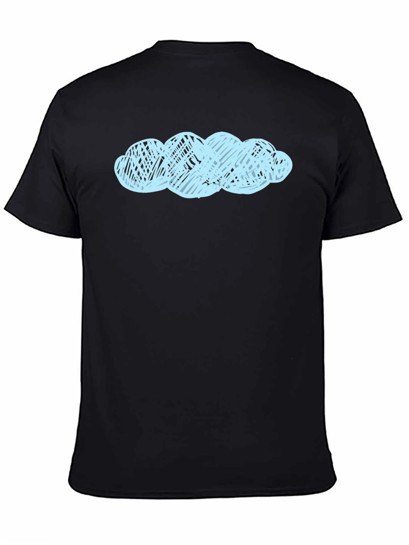 Black T-Shirt with Cloud Design