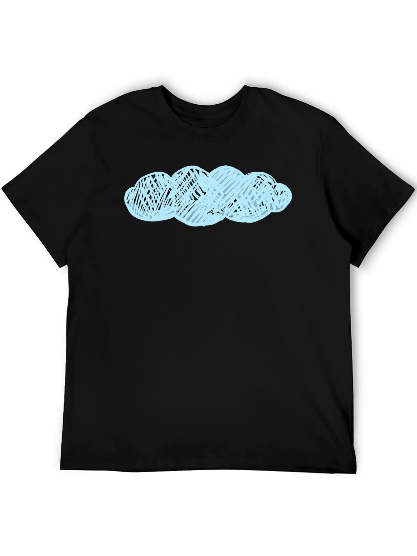 Black T-Shirt with Cloud Design