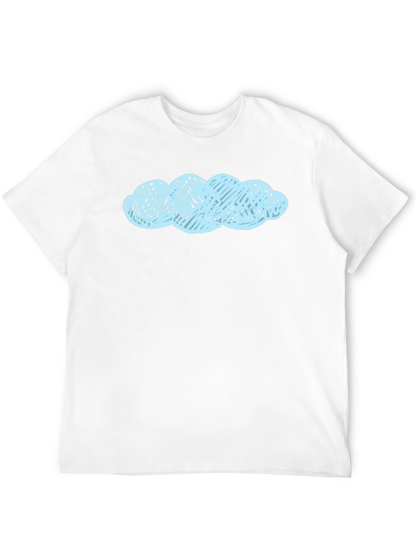 Black T-Shirt with Cloud Design