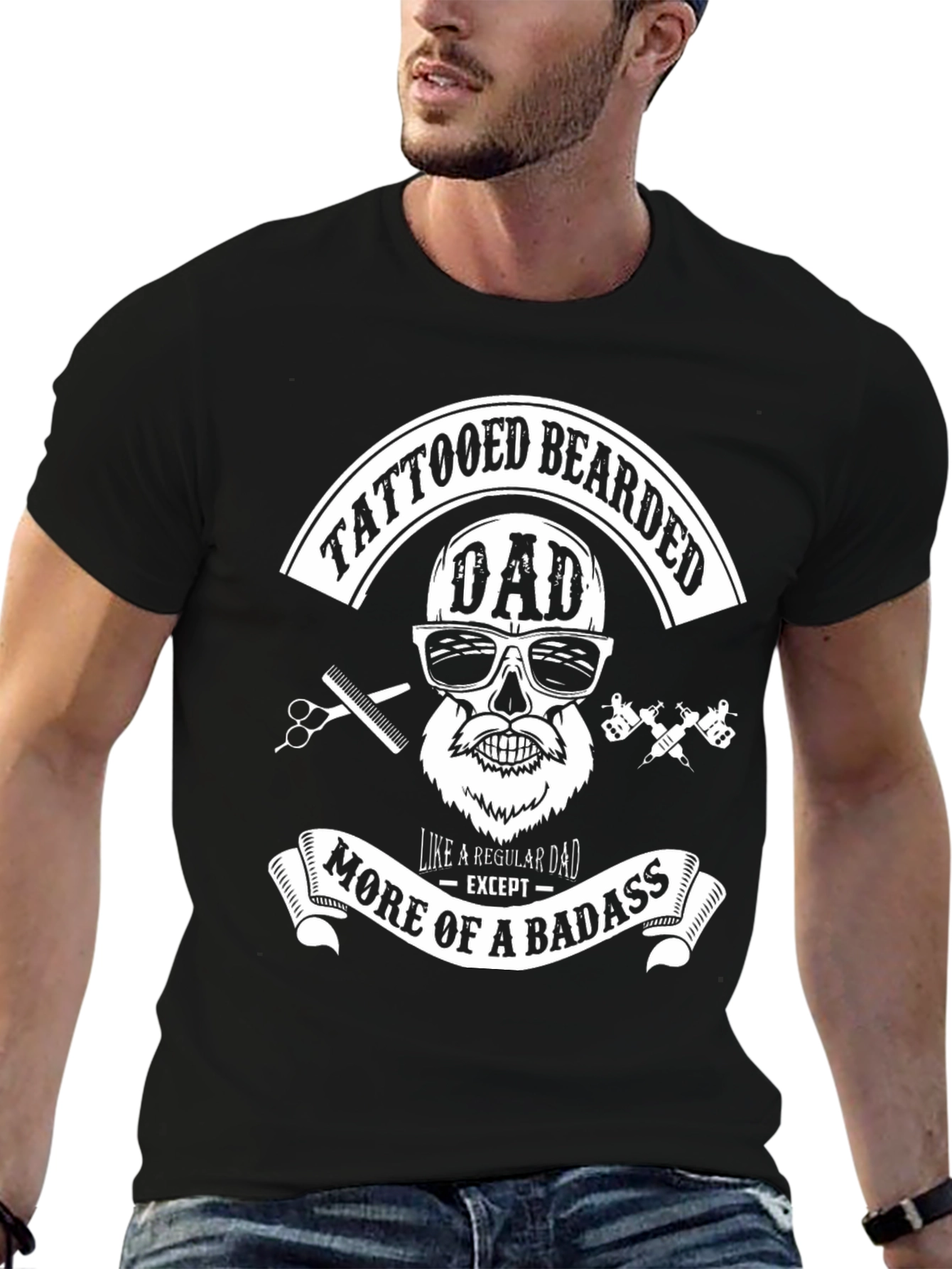 Tattooed Bearded Dad T-Shirt