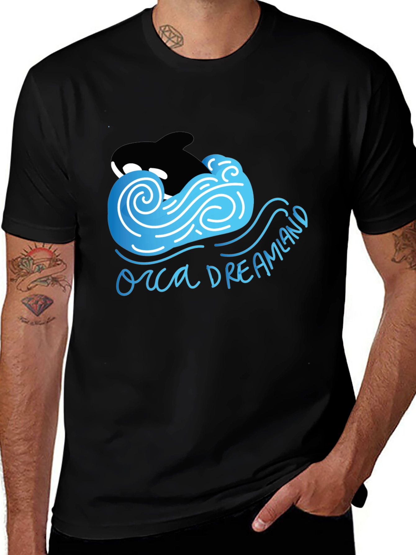 Orca Dreamland T-Shirt Black Cotton Blend