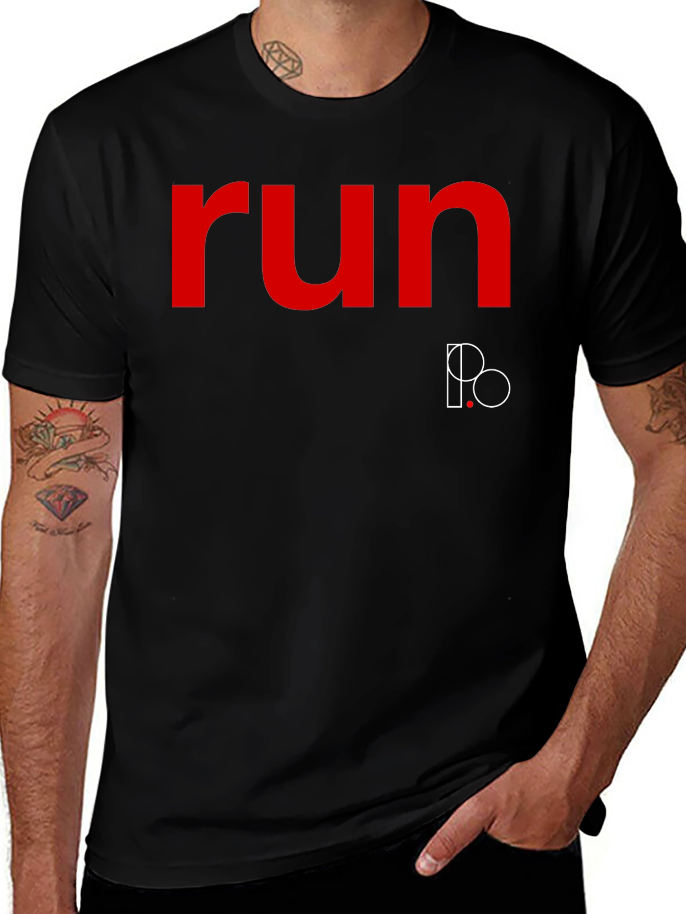 Run IPO Graphic T-Shirt - Mens Black Tee