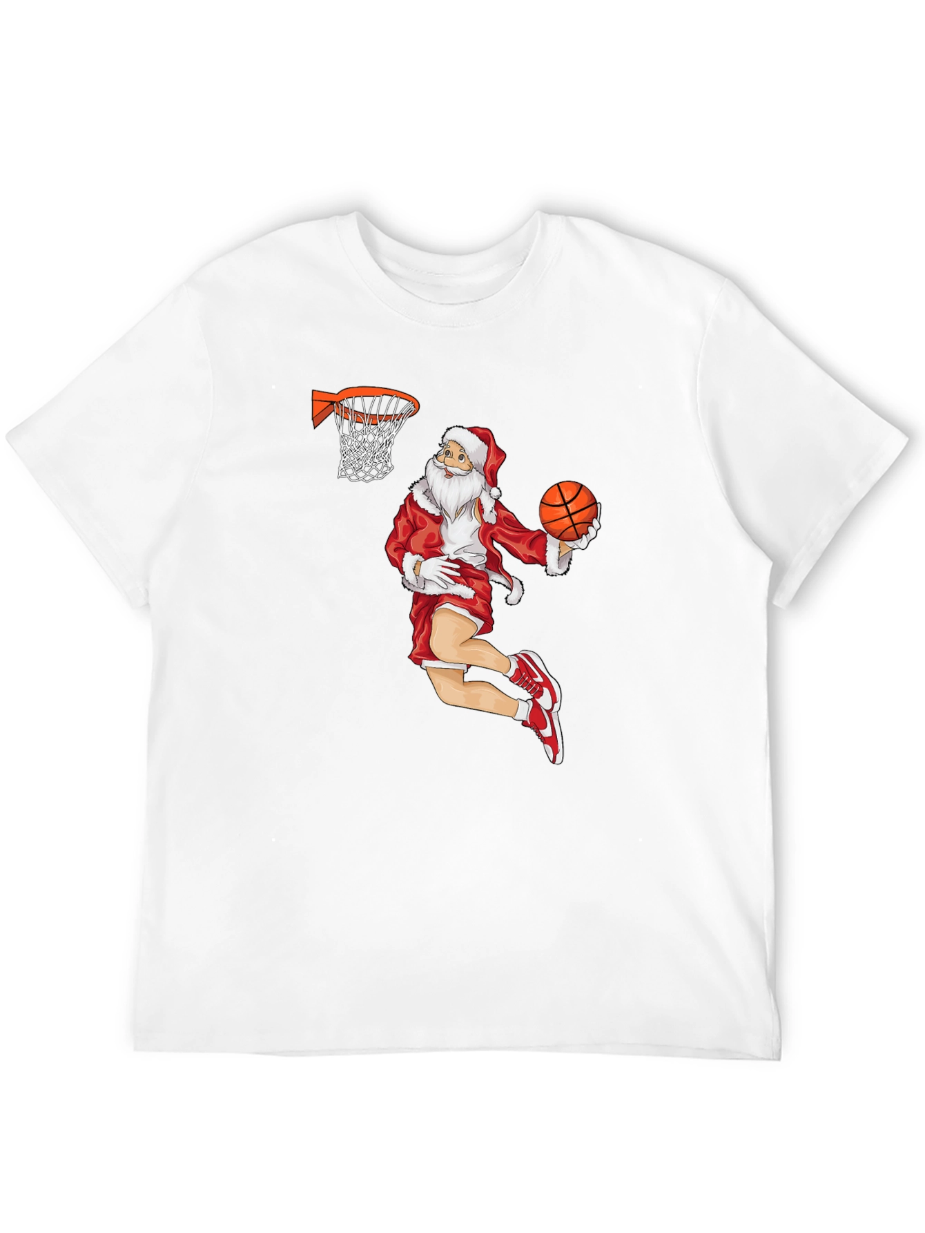 Santa Dunk T-Shirt - Holiday Basketball Tee