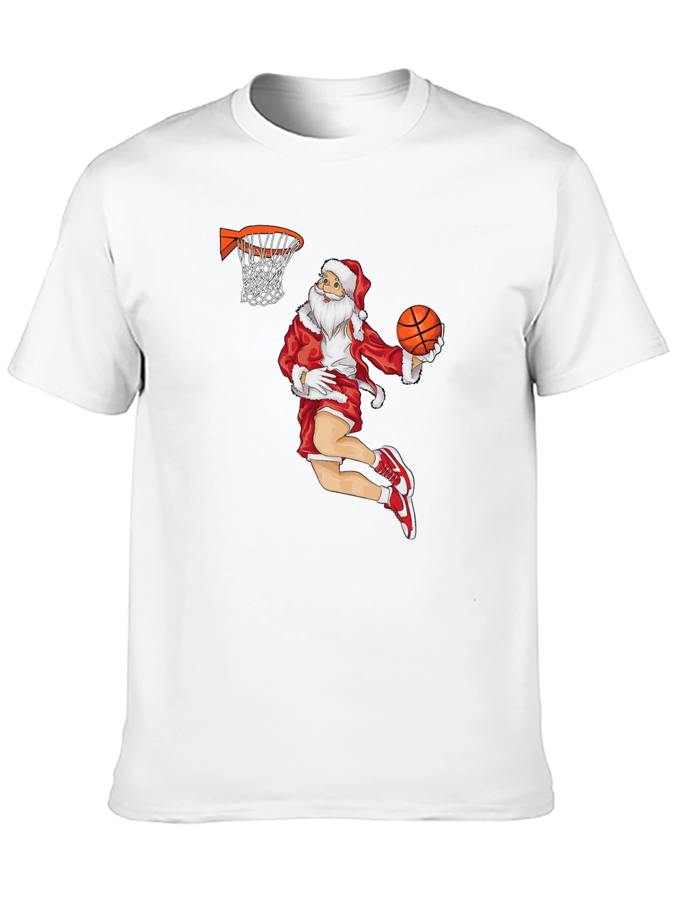 Santa Dunk T-Shirt - Holiday Basketball Tee