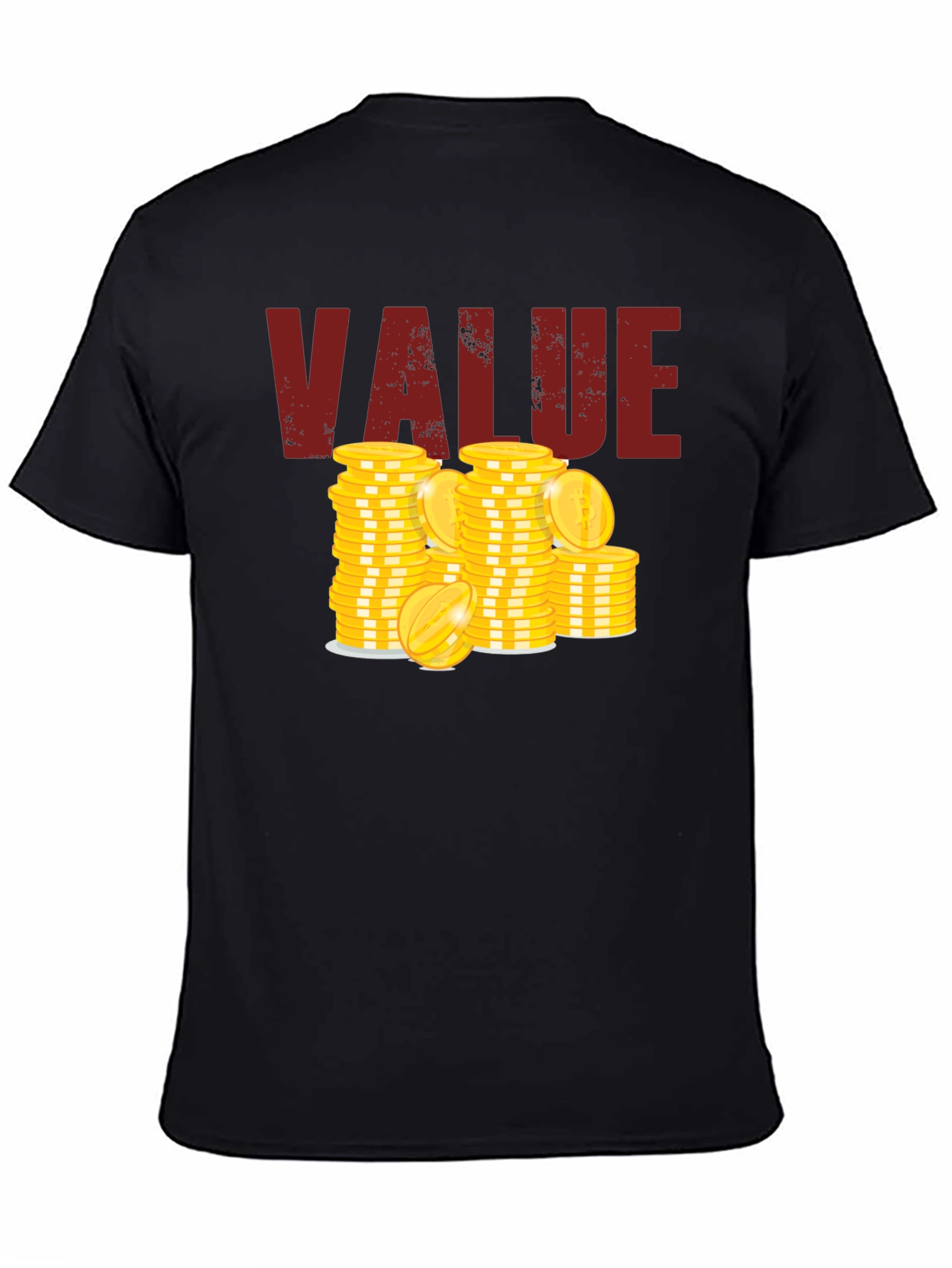 Value Graphic Tee - Stacked Coins Design