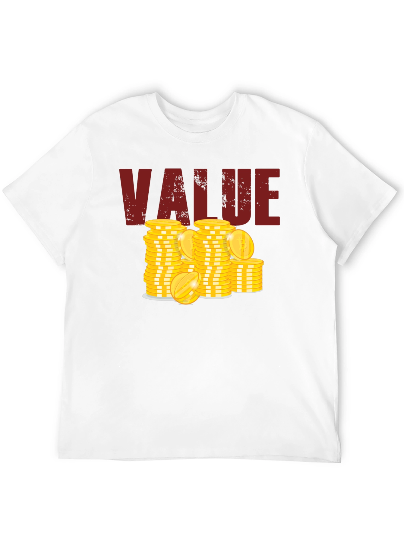 Value Graphic Tee - Stacked Coins Design