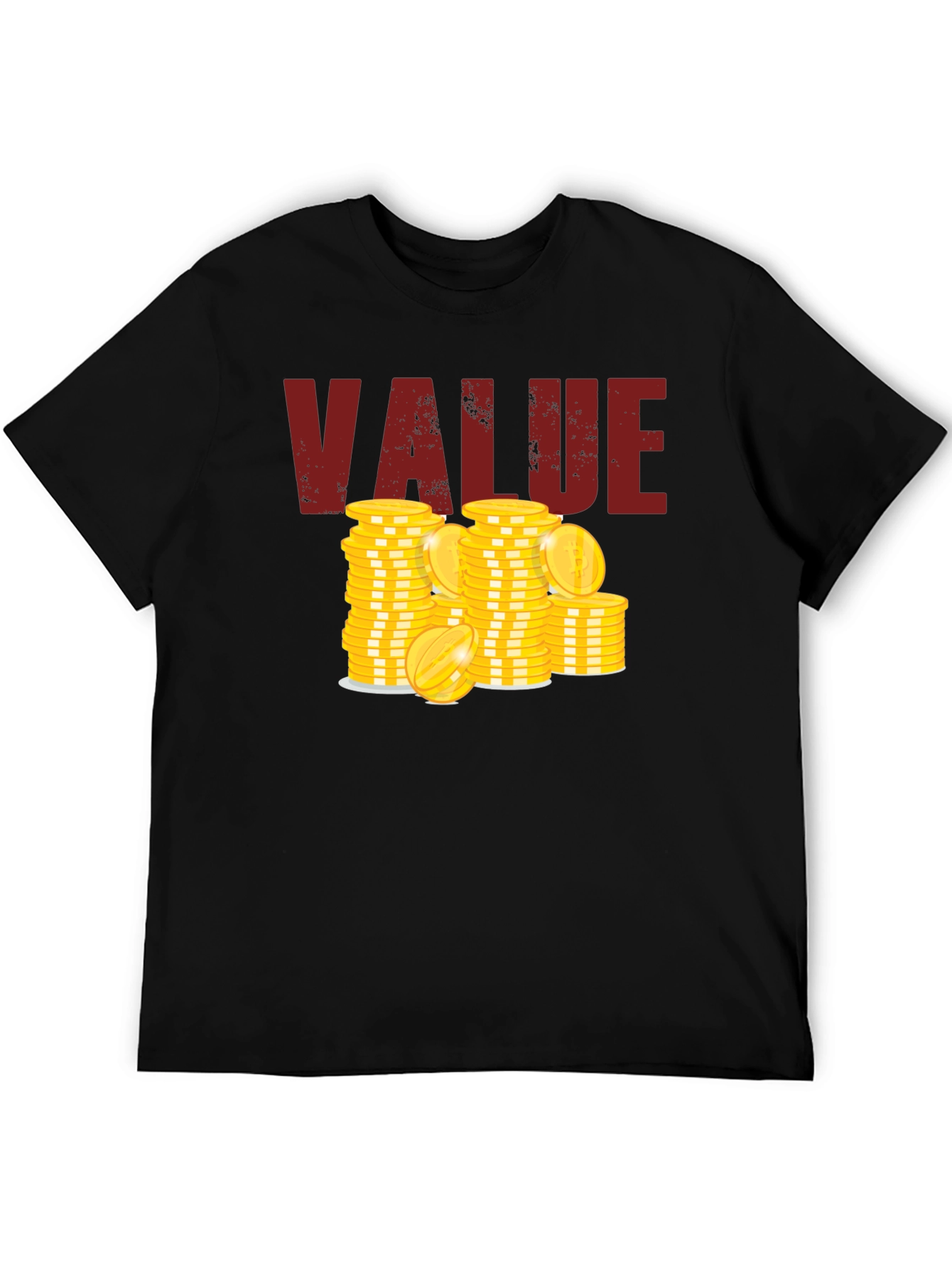 Value Graphic Tee - Stacked Coins Design