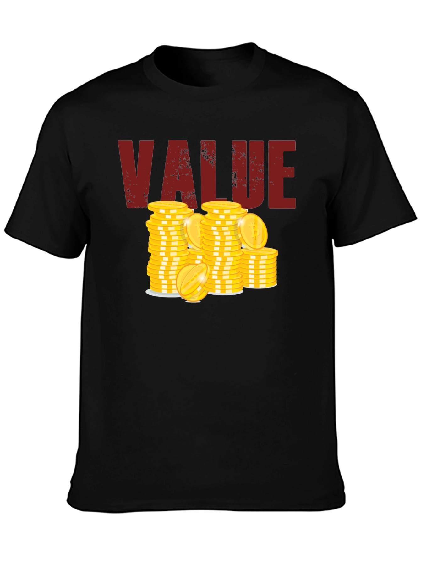 Value Graphic Tee - Stacked Coins Design