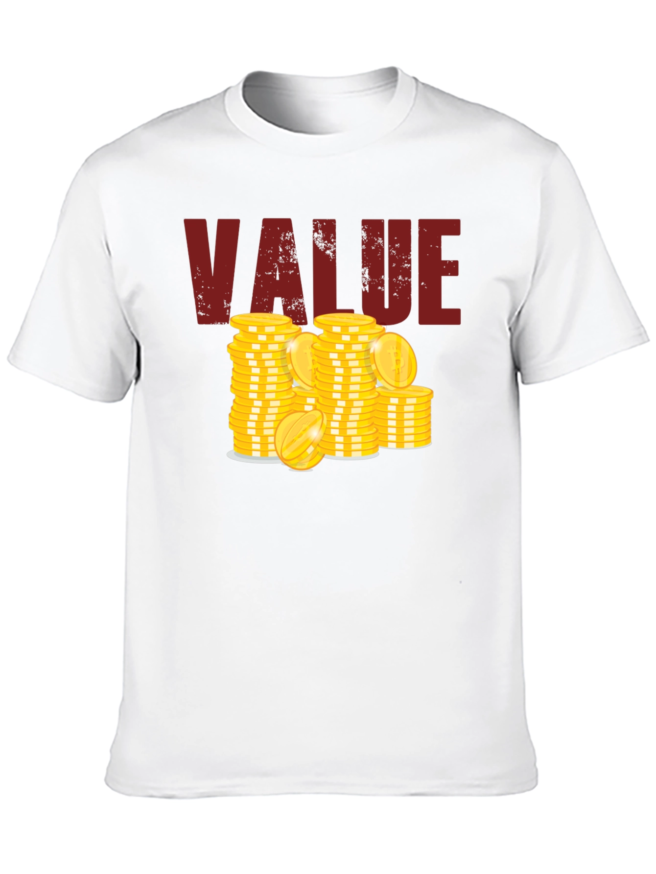 Value Graphic Tee - Stacked Coins Design