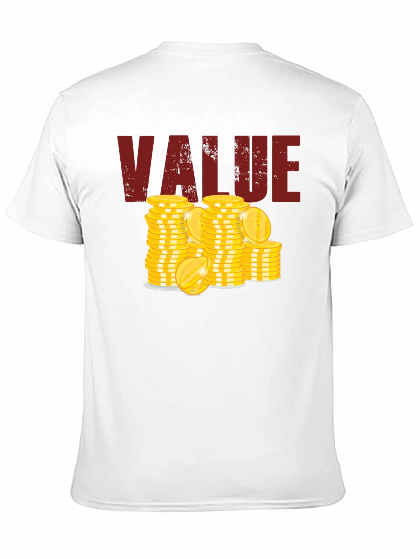 Value Graphic Tee - Stacked Coins Design