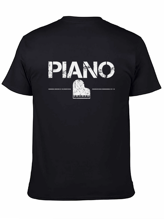 Piano Graphic Tee - Music Lovers T-Shirt